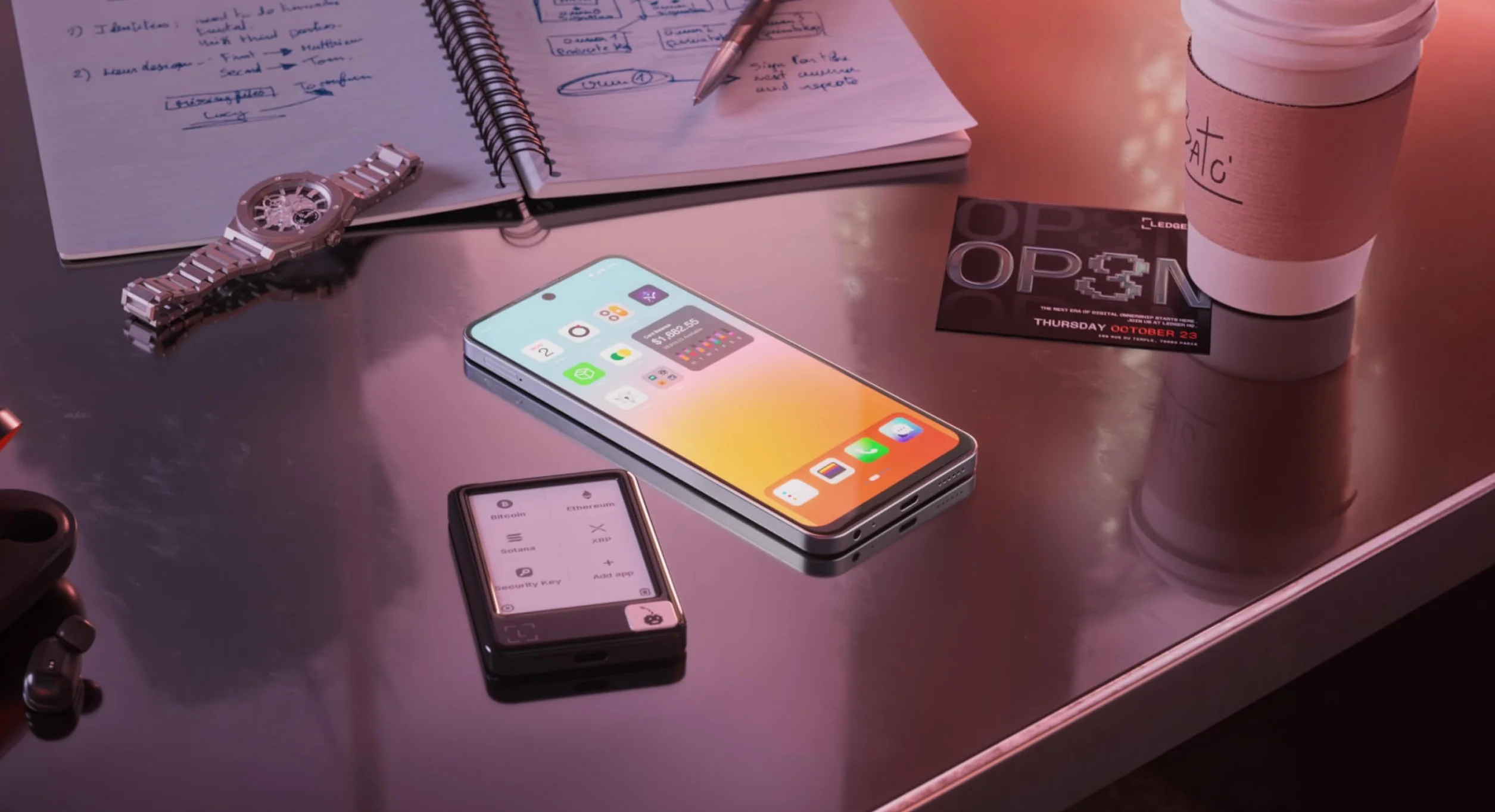 Ledger Nano Gen5 con BTC - Signer con touchscreen per criptovalute - Modello base per acquistare e scambiare asset digitali in tutta sicurezza con l'app Ledger Wallet