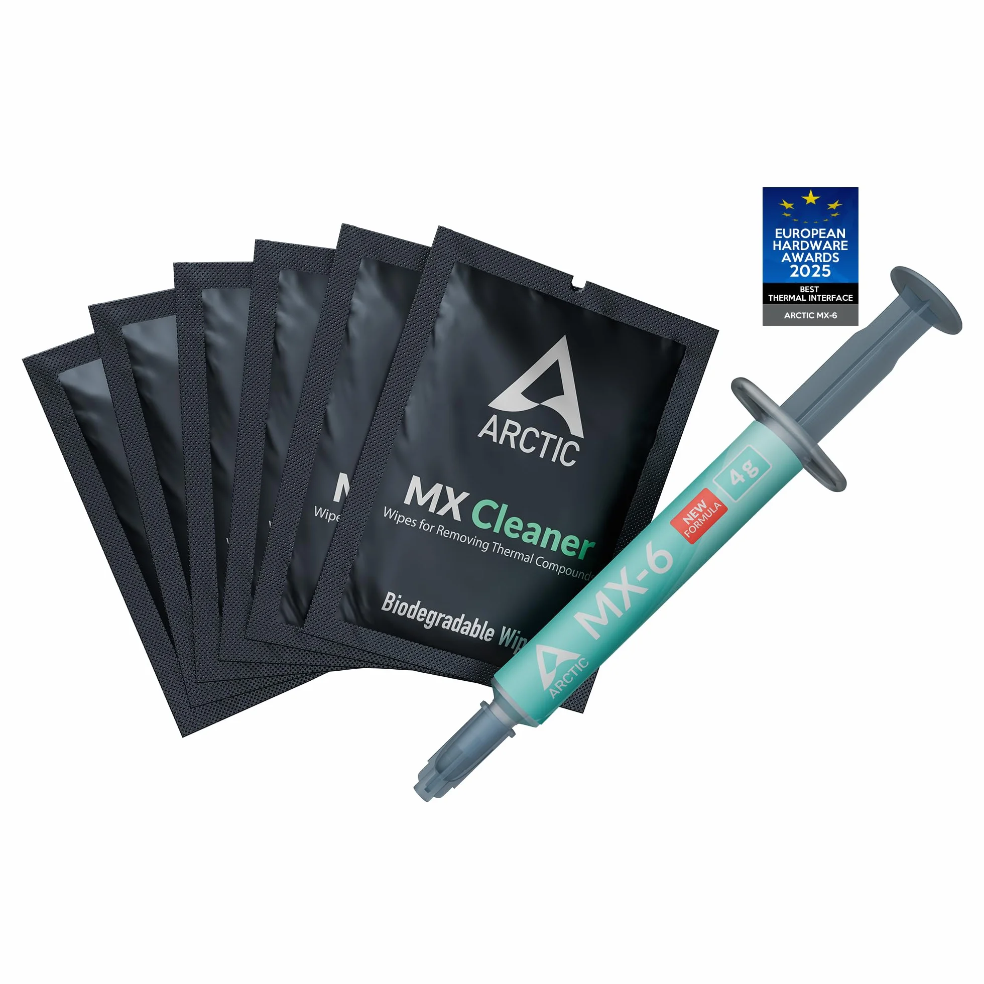 ARCTIC MX-6 Pasta Termica 4g con 6 MX Cleaner, Thermal Paste per CPU, GPU, Console, Laptop