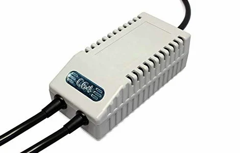 Alimentatore di rete C64 FDD Dual Modern EU – Alimentatore di ricambio C64 FDD doppio, spina UE (grigio)