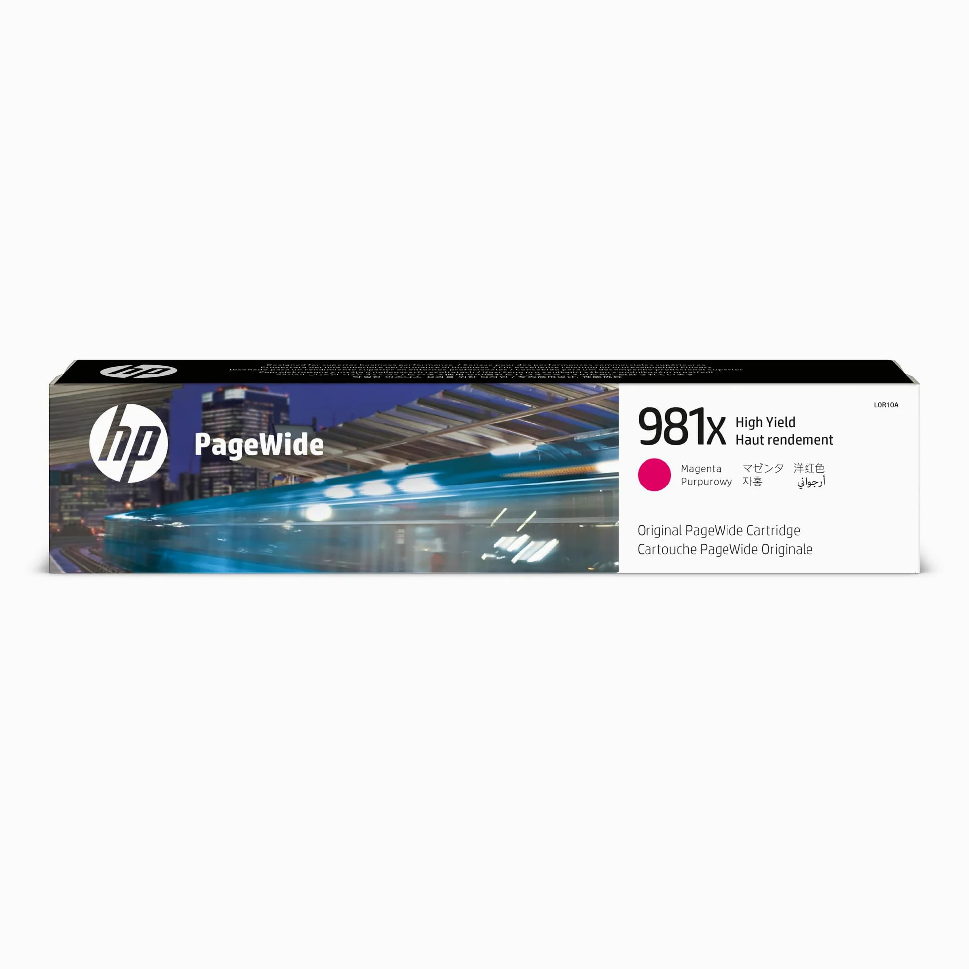 HP 981X Magenta, Cartuccia Inchiostro Originale, Alta capacità | Inchiostro per HP PageWide Enterprise Color 556, MFP 586, ~10.000 pagine (L0R10A)