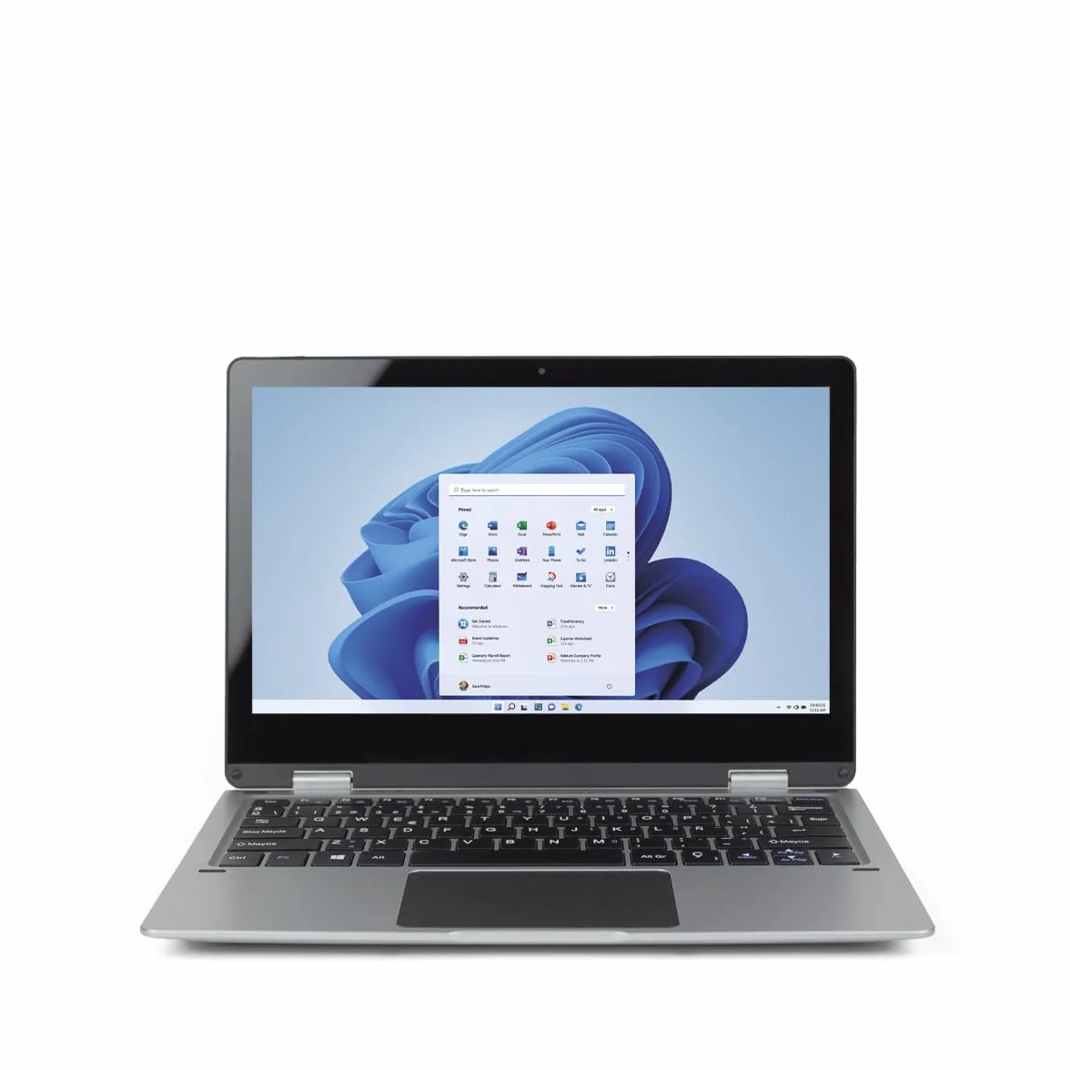 Prixton - Laptop Flex Pro Convertibile 2 in 1 - Touch Screen 11,6" - Windows 11 Home Intel Gemini Lake N4020 - Memoria 4GB/128GB - Tastiera QWERTY