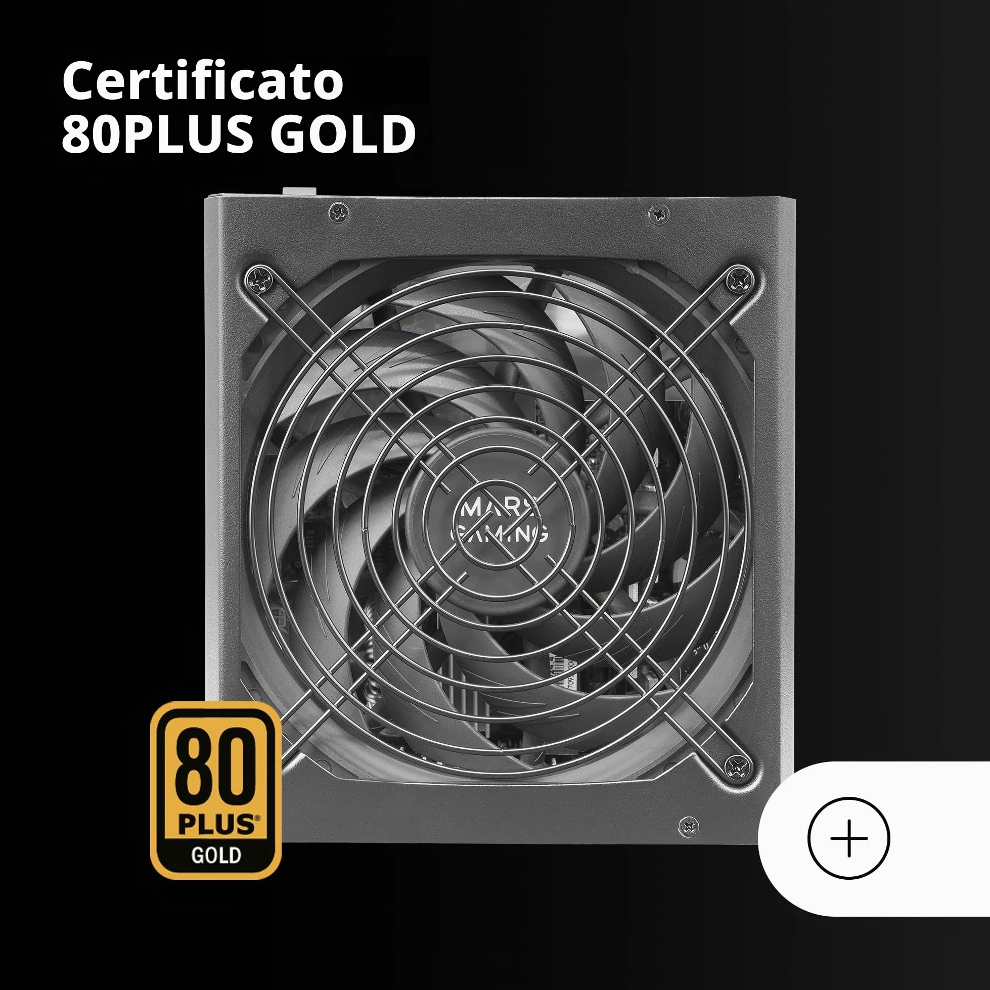 Mars Gaming MPB1000P, Alimentatore Modulare ATX 3.1 1000W, 10 Anni di Garanzia, 80Plus Gold, Ventola 140mm AI-RPM, Condensatori Giapponesi, Supporto PCIe 5.1 e APFC, Tecnologia DC-DC e SMD, Nero