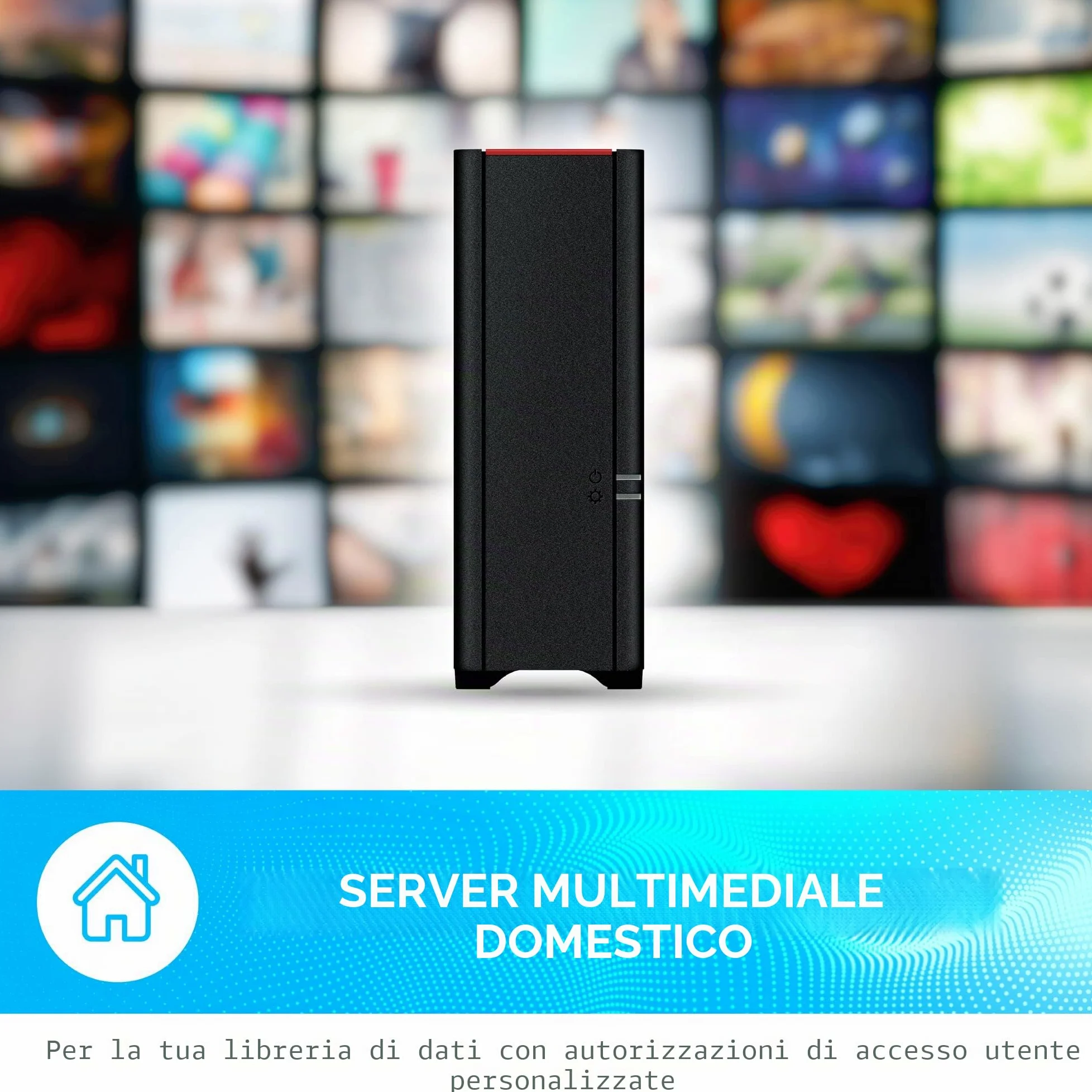 BUFFALO LinkStation 210 6TB 1-Bay NAS Network Attached Storage con HDD Hard Disk Incluso NAS Storage che funziona come Cloud domestico o dispositivo di archiviazione di rete per la casa