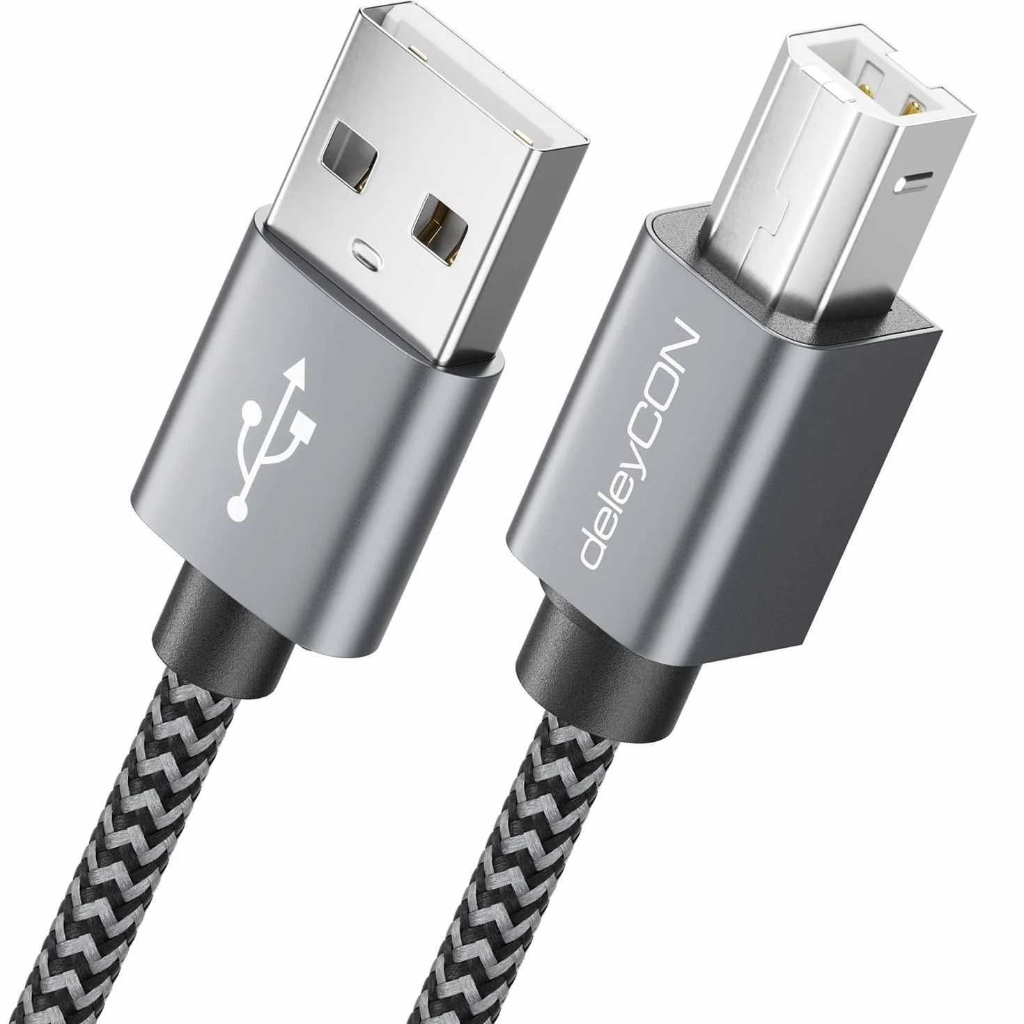 deleyCON USB 2.0 Cavo Stampante 5m A a B per Stampante Laser Scanner