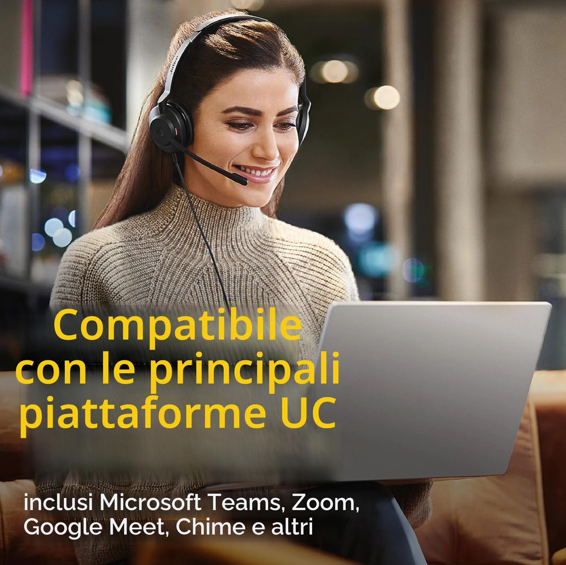 Jabra Evolve2 30 MS Cuffie cablate, USB-A, stereo, nero – Leggero auricolare portatile con 2 microfoni incorporati – Cuffie da lavoro con audio superiore e comfort affidabile