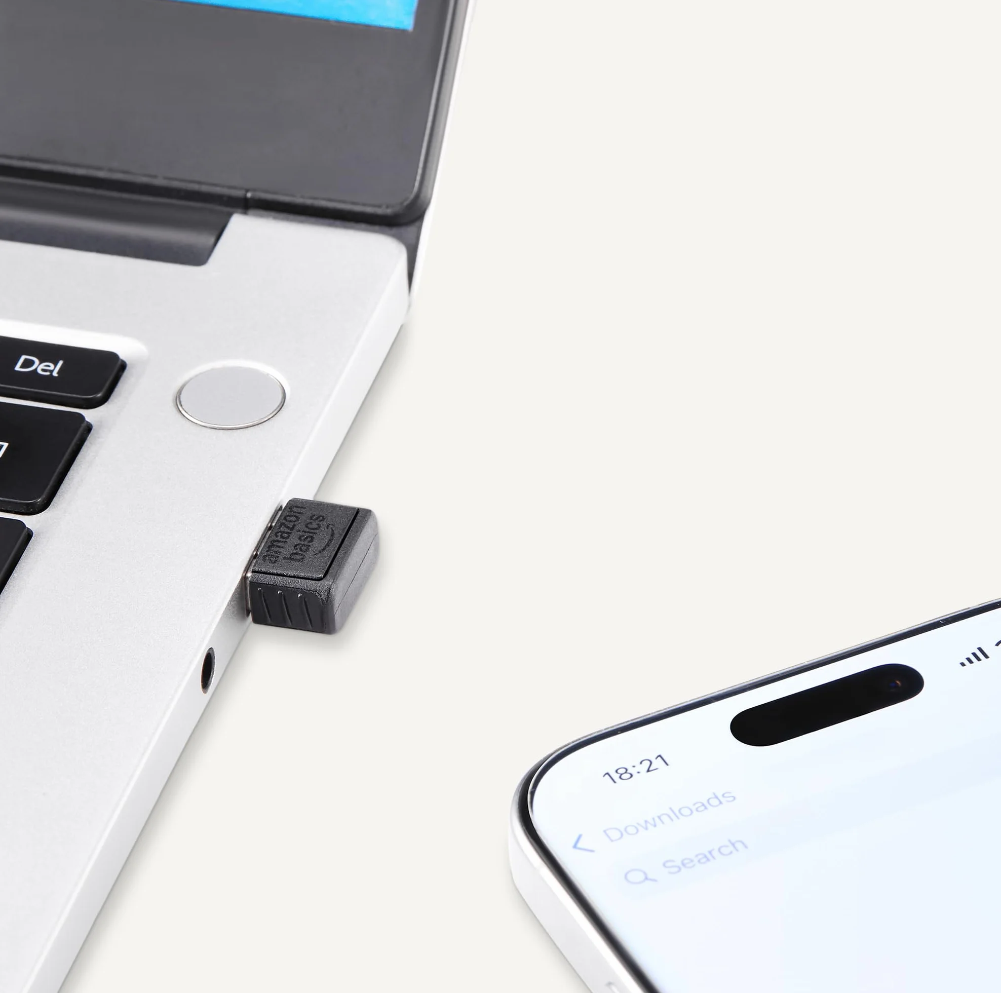 Amazon Basics - Adattatore USB Bluetooth 5.4 per PC, Ricevitore USB per Mouse Bluetooth, Tastiera, Laptop, Compatibile con Windows 11/10/8.1