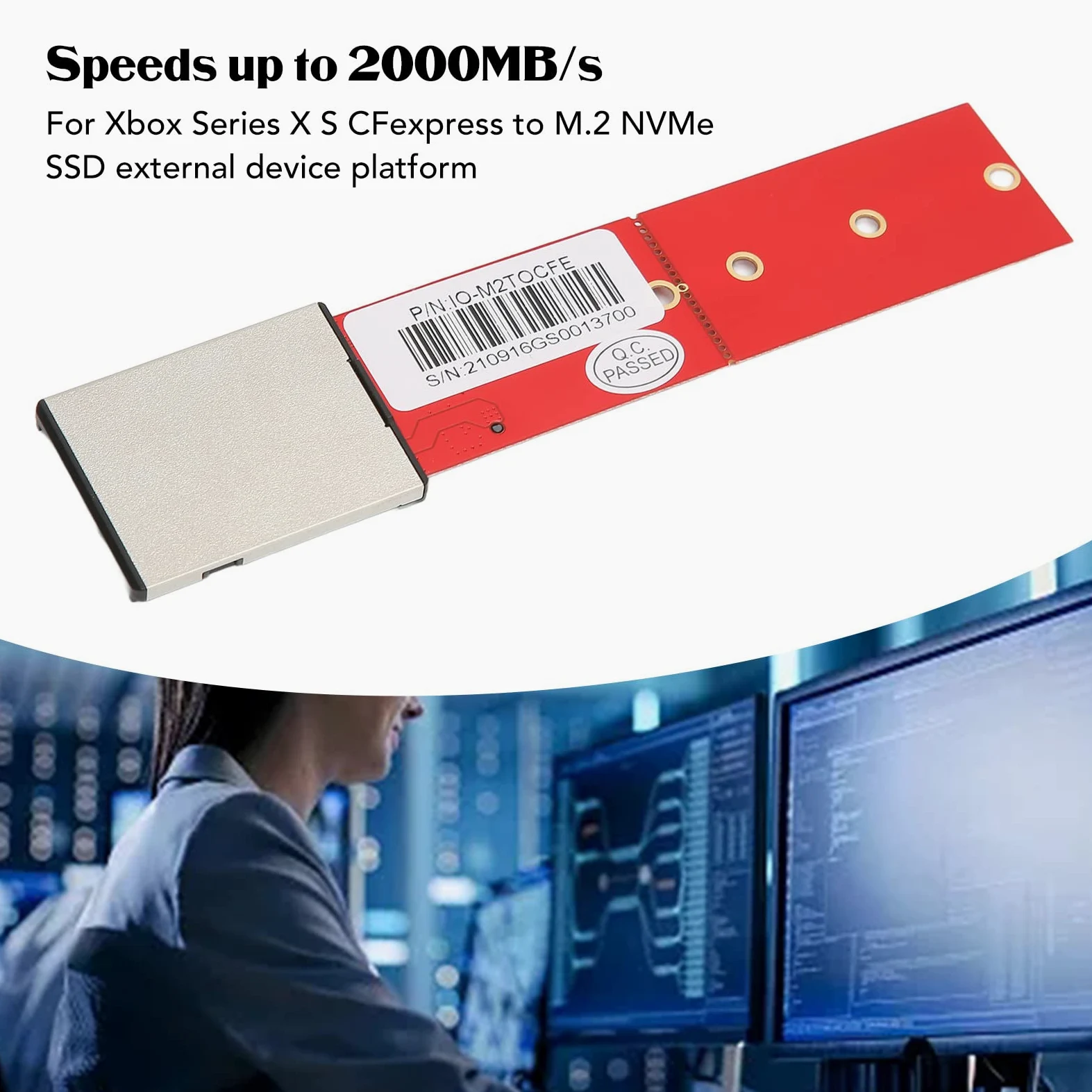 Scheda di Espansione da CF a SSD M2 NVMe Adattatore di Archiviazione Ad Alta velocità Scheda di Memoria di Espansione Compatibile con Xbox Series X S per CH SN530 1TB