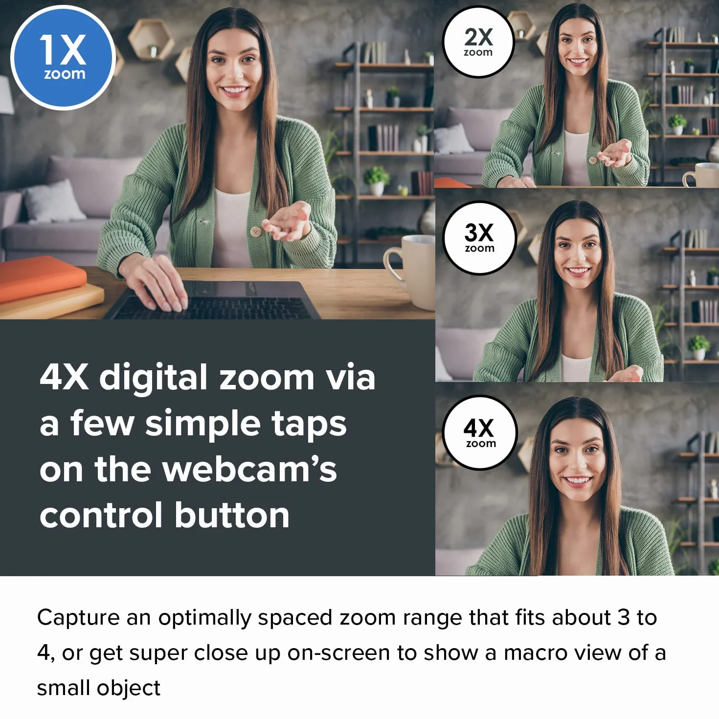 Creative Live! Cam SYNC V3 2K QHD USB Webcam con Zoom Digitale 4X e microfoni, HD 1080p, FOV Fino a 95°, copriobiettivo per la Privacy, per PC e Mac