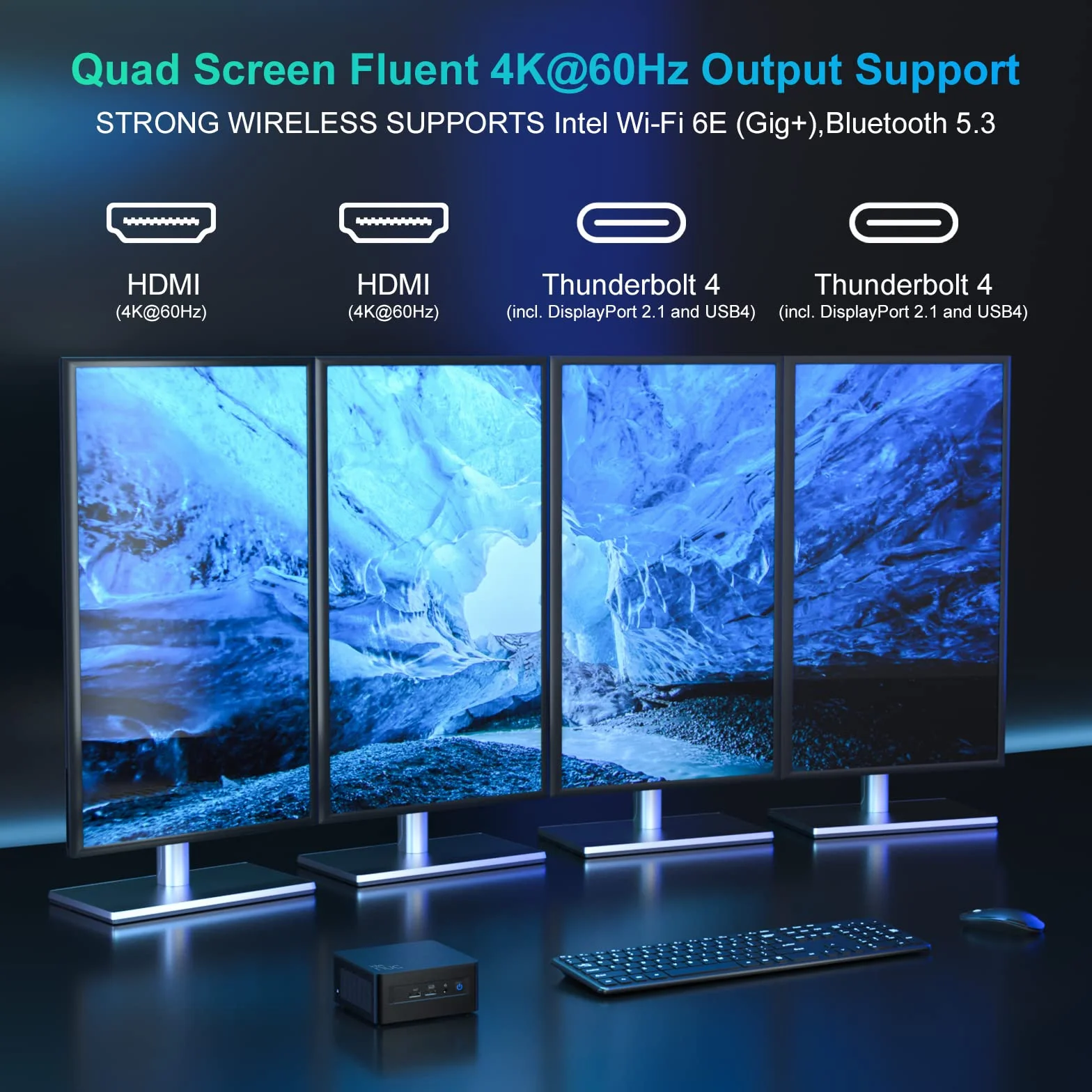 Intel NUC 13 Pro NUC13ANHi5 Arena Canyon Mini PC,i5-1340P, SENZA RAM, SENZA SSD, SENZA sistema operativo, mini computer per aziende, uffici domestici, supporto display quad 8K/4K/WiFi 6E/Thunderbolt 4