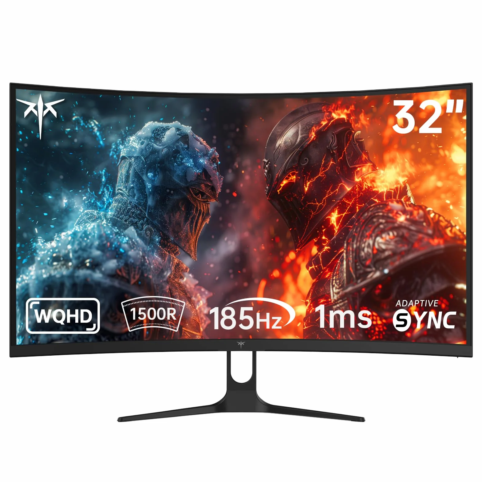 KTC Monitor Gaming Curvo 32 Pollici QHD 185Hz 1ms HVA 1500R 96% DCI-P3 HDR10 VESA 100×100mm H32S5