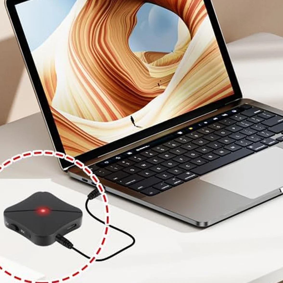 Ricevitore trasmettitore audio Bluetooth 5.0 2 in 1 - Adattatore wireless supporta 3,5 mm, doppio contatto dispositivo per TV, PC, auto, cuffie, soundbar