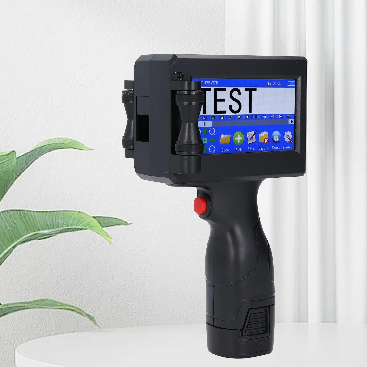 Tosuny Stampante a Getto D'inchiostro Portatile con Cartuccia,RTOS Integrato (Black) | Touchscreen LED da 4,3", altezza di stampa regolabile da 2 a 12,7 mm, supporto per scrittura a mano e ingresso USB, 2200 mAh
