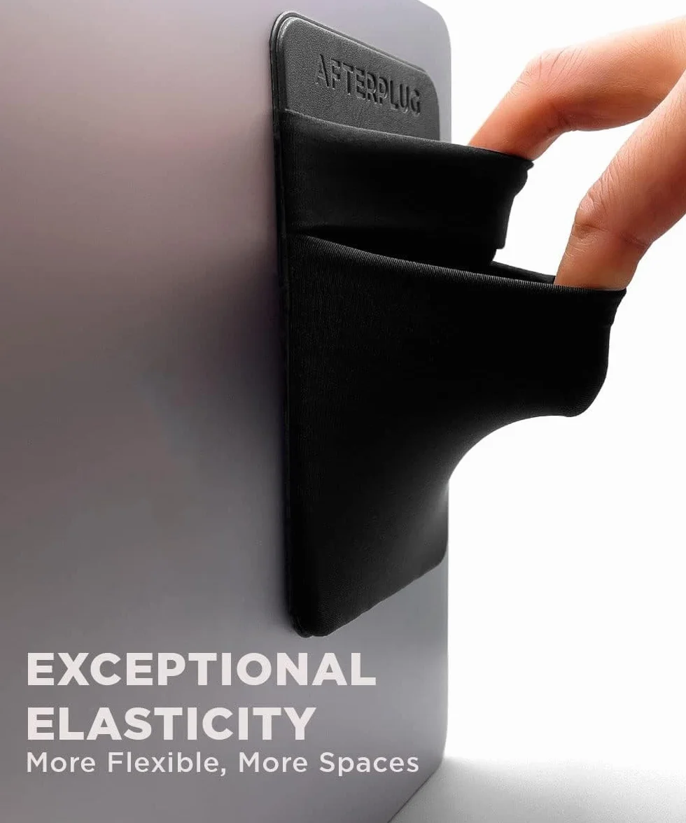 Custodia Adesiva 2 Tasche per Disco Fisso per Laptop, Porta Oggetti Adesivo Riutilizzabile per SSD Esterno Portatile, HDD, Mouse Sottile e Cavi (Piccola - Compatibile con SSD)