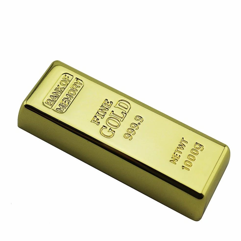A Plus+ 10 Pezzi Chiavette USB Lingotto d'oro Pendrive Metallo Unità Flash USB (64GB USB 2.0)