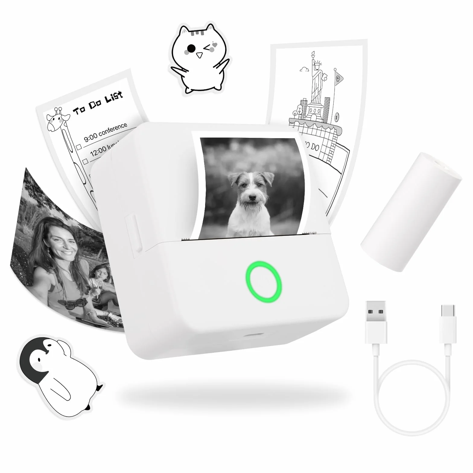 Stampante Termica Portatile Wireless Bluetooth Millilitri Mini per Smartphone iOS Android
