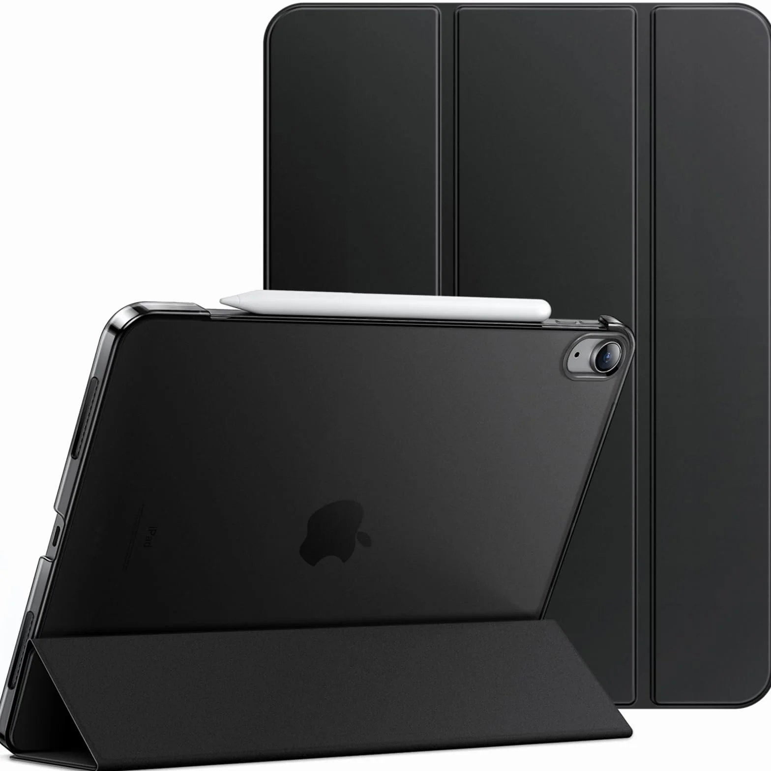 JETech Custodia iPad Air 13 Pollici M4/M3/M2 2026/2025/2024 Sottile Supporto Rigido Retro Conchiglia Intelligente Cover Auto Svegliati/Sonno Nero