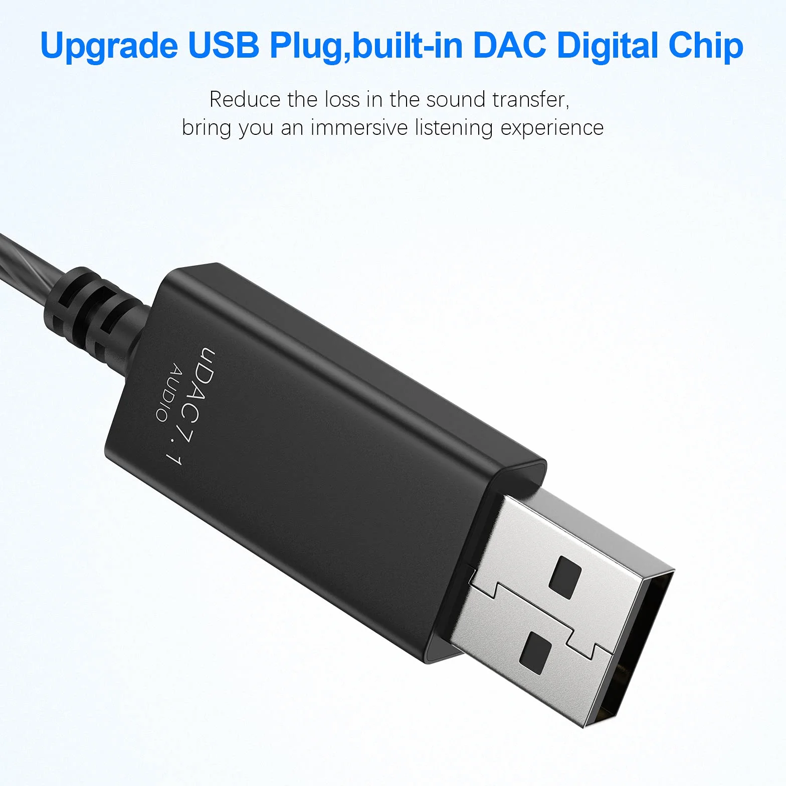 Cuffie USB per Computer,PC Gaming Cuffie con Filo Stereo HiFi Semi In Ear Auricolari PC USB con Microfono Cancellazione del Rumore Controllo del Volume per PS 4/Mac/Laptop/Chromebook/per PS 5/Windows
