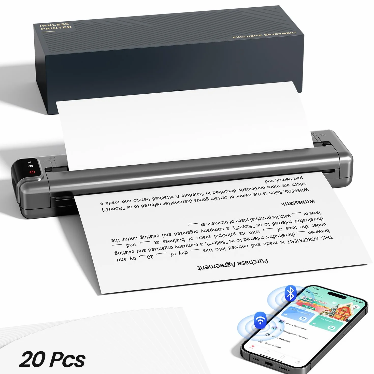 Phomemo Q302 Stampante Termica Portatile A4 WiFi Bluetooth USB