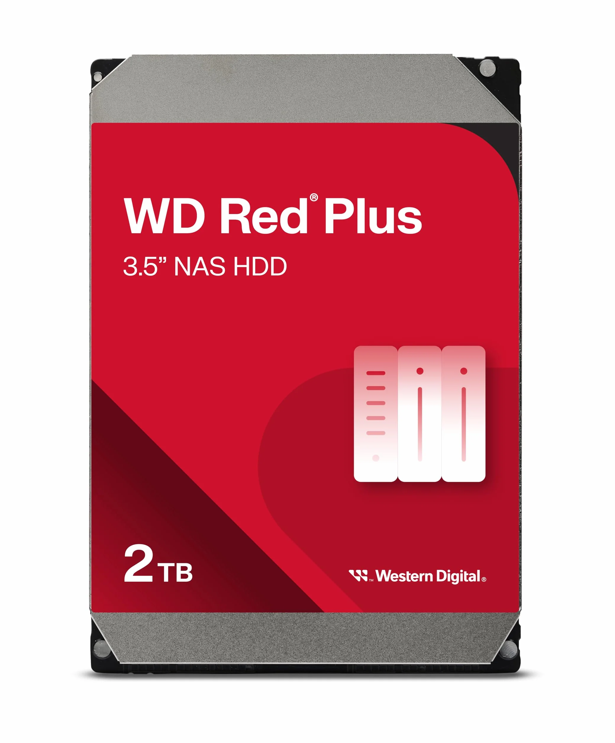WD Red Plus 2TB NAS Hard Disk Interno 3,5" 5400 RPM SATA 6 Gb/s CMR 64MB