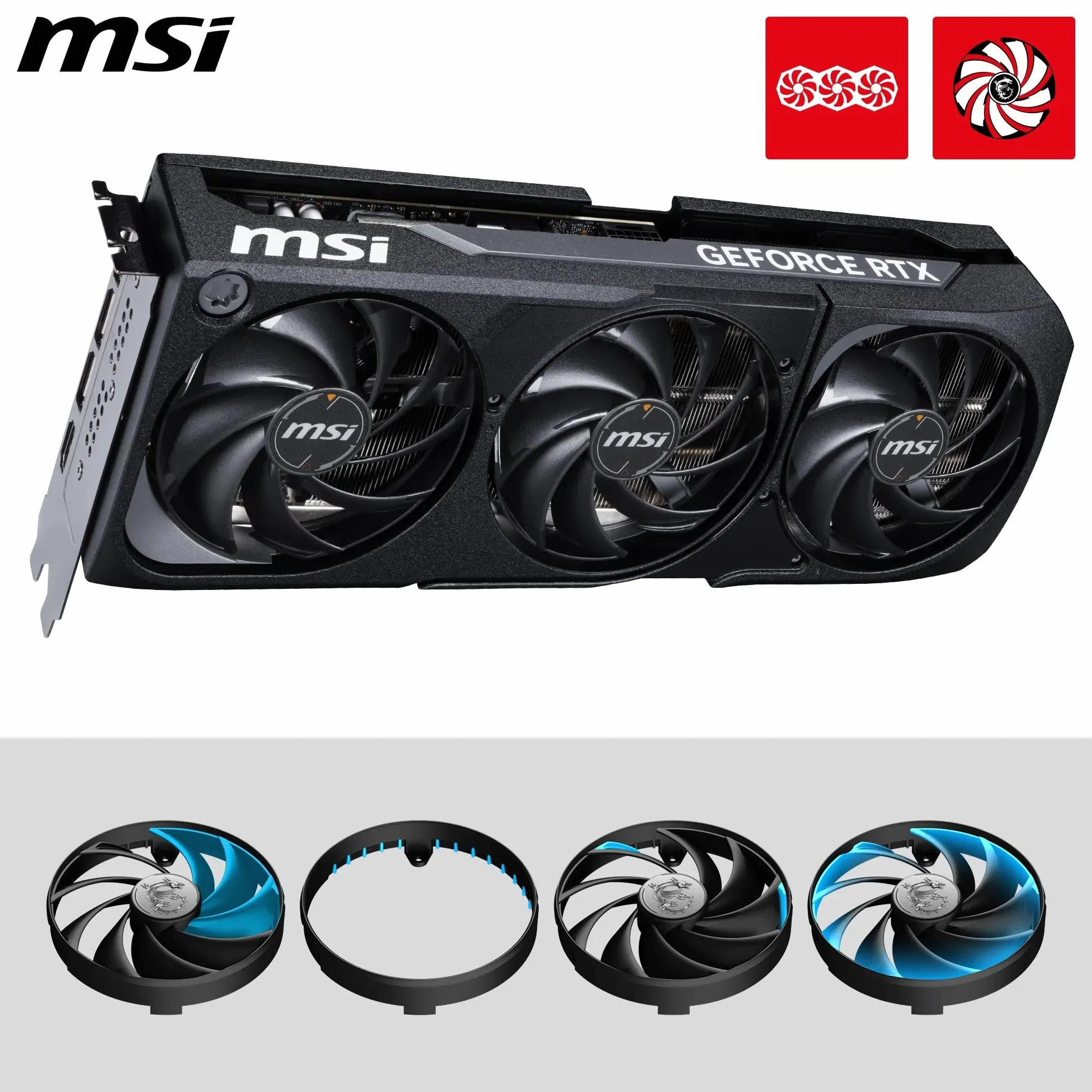 MSI GeForce RTX 5070 Ti 16G SHADOW 3X OC – 16 GB GDDR7 (28 Gbps / 256-bit) – PCIe 5.0 – Design termico a tripla ventola (3 x TORX FAN 5.0) – HDMI 2.1b / 3 x DisplayPort 2.1b