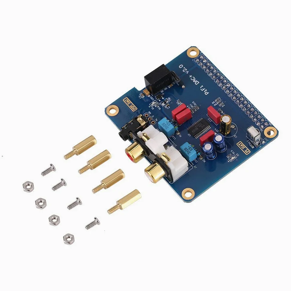 Bewinner I2S Interfaccia Hifi Digi Dac + Hifi Digi Scheda Audio Digitale per B + Modello B/2B/3B/PCM5122 Uscita Dac con Presa Jack da 3,5 Mm Placcata Oro Rcv Doppio Morsetto