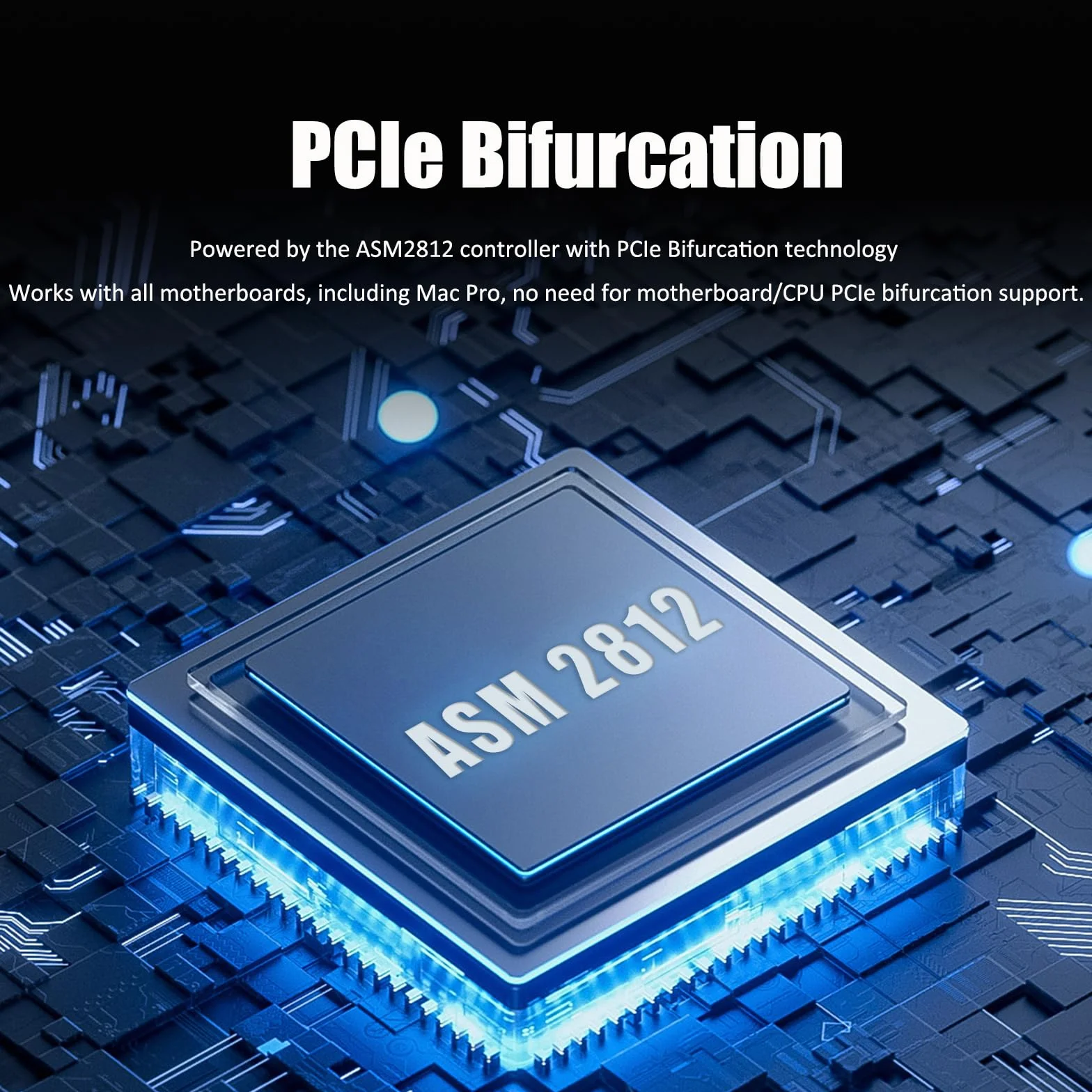 GLOTRENDS PA20 Dual Adattatore M.2 NVMe a PCIe 3.0 X4 con biforcazione PCIe, configurazione RAID M.2 NVMe tramite OS Tool (supporta dimensioni 22110/2280)
