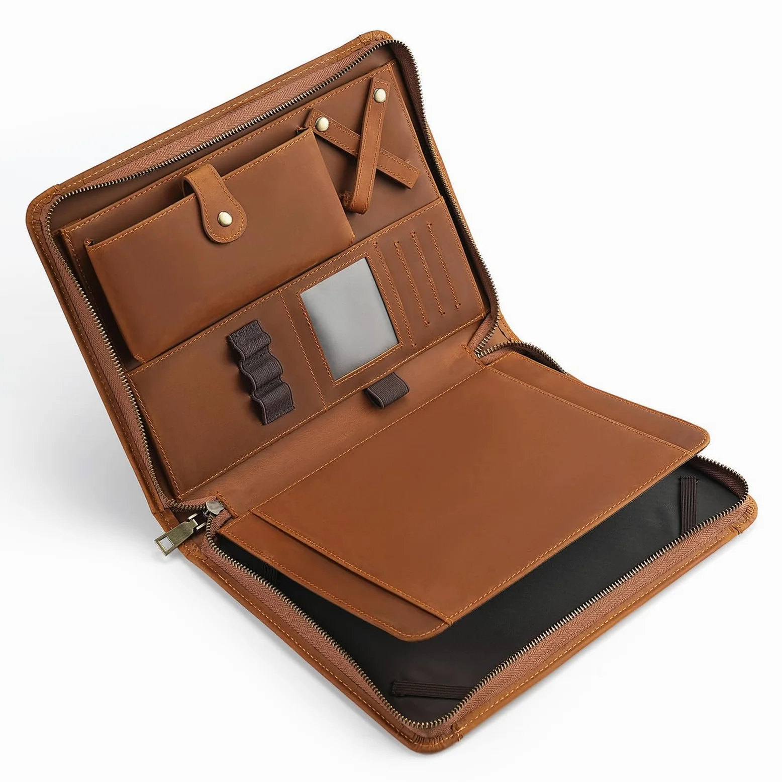 Custodia organizer per tablet da 10 pollici con chiusura a zip e tasca frontale, borsa da trasporto portatile per viaggi e riunioni Organizer per tablet Custodia per lettore elettronico Porta con