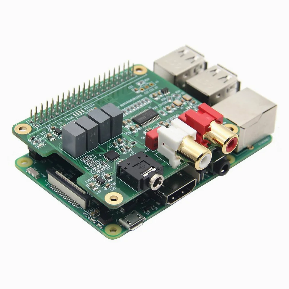 Rpi-Hifi-Dac Pcm5122 Scheda Di Espansione Scheda Audio Hifi Dac Per Raspberry Pi 3 Modello B / 2B / B +