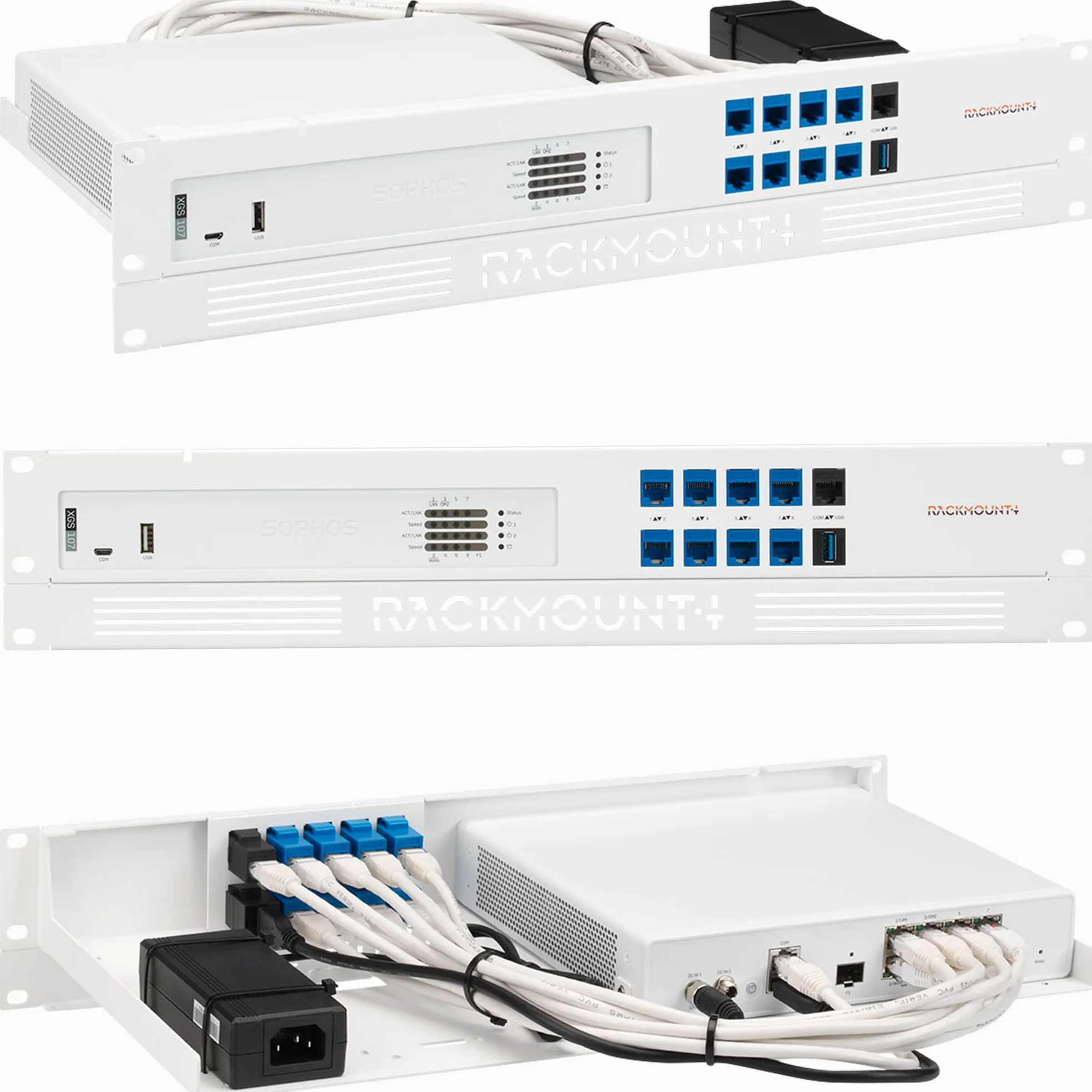 Rackmount.it SORACK - Configurazione di rete - Montaggio rack - bianco segnale (RAL 9003) - Kit per Sophos XGS 87/107, RM-SR-T11
