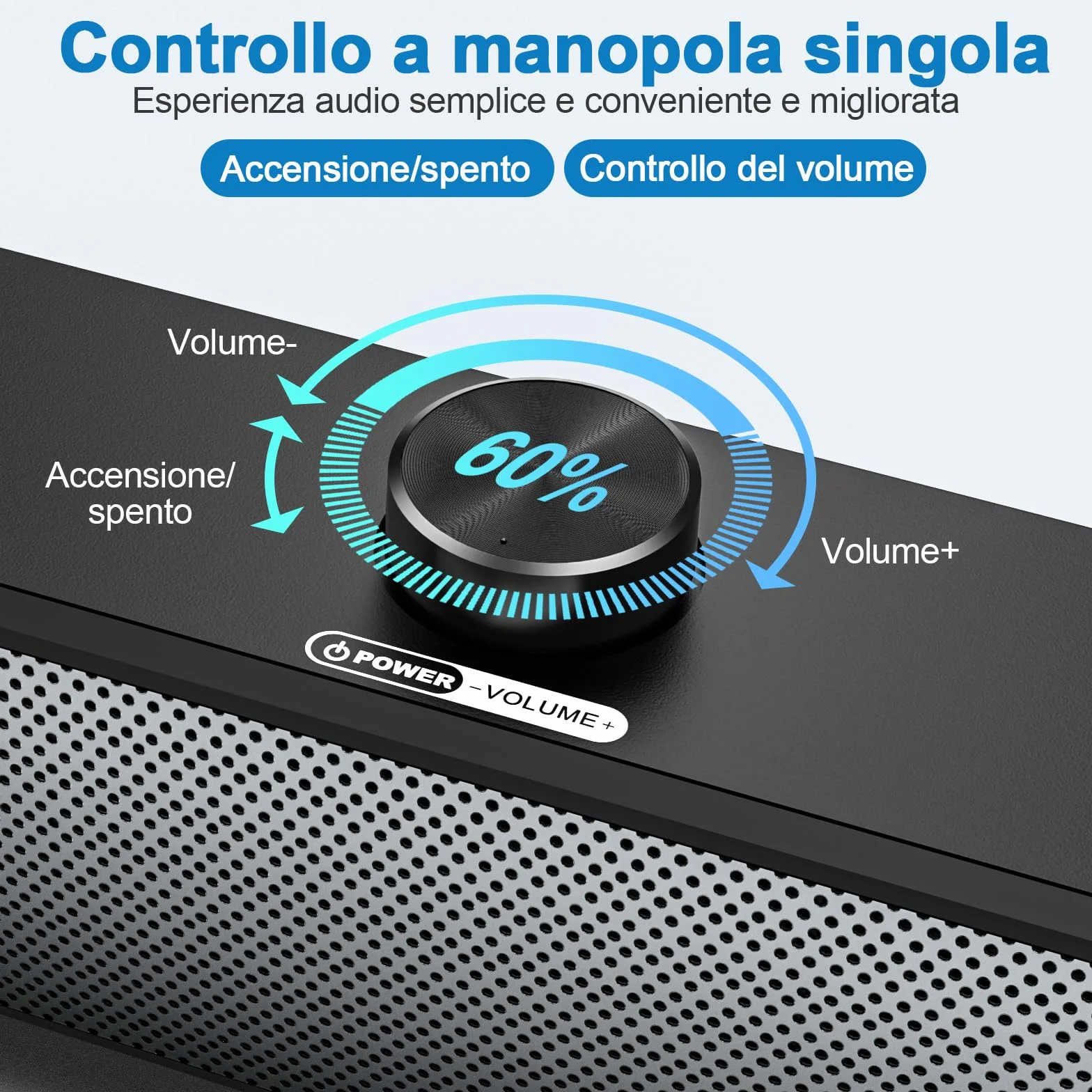 Altoparlante USB, soundbar per PC HPYLIF H, altoparlante da gioco per computer con audio stereo surround, luce RGB colorata, soundbar cablata per notebook, PC, laptop, desktop - plug and play