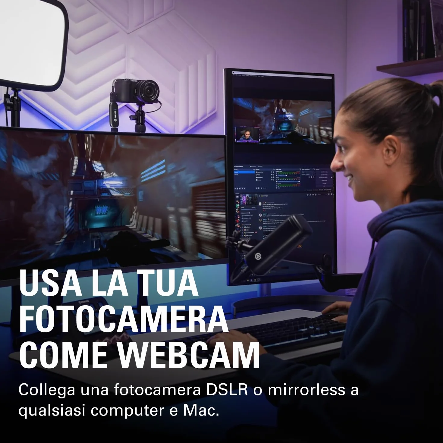 Elgato Cam Link 4K, trasmetti live, registra via DSLR, camcorder, action cam, 1080p60, 4K/30FPS, HDMI, USB 3.0, videoconferenze, home office, Zoom, Teams