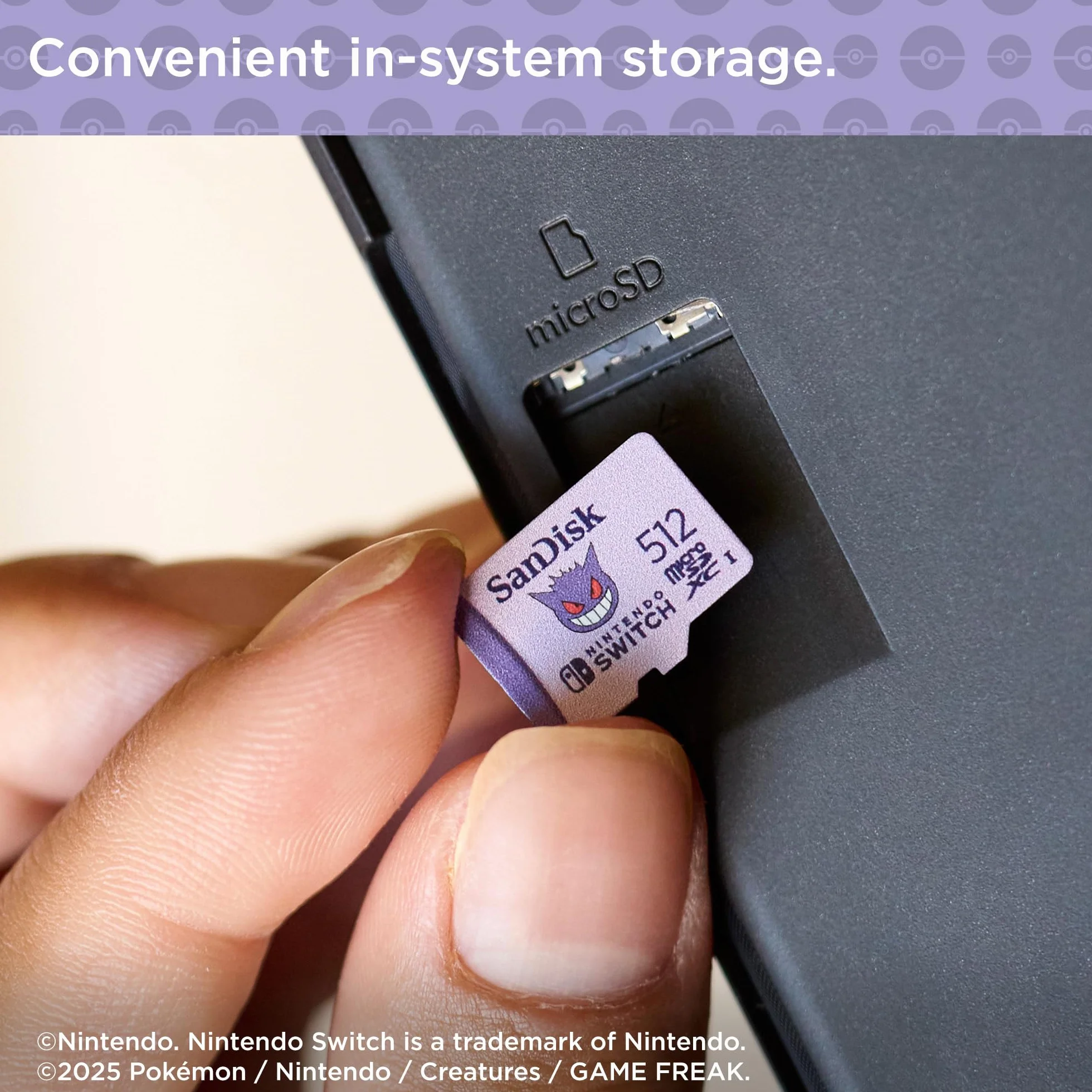 Carte mémoire micro SD Sandisk Nintendo Switch System Pokemon 512Go