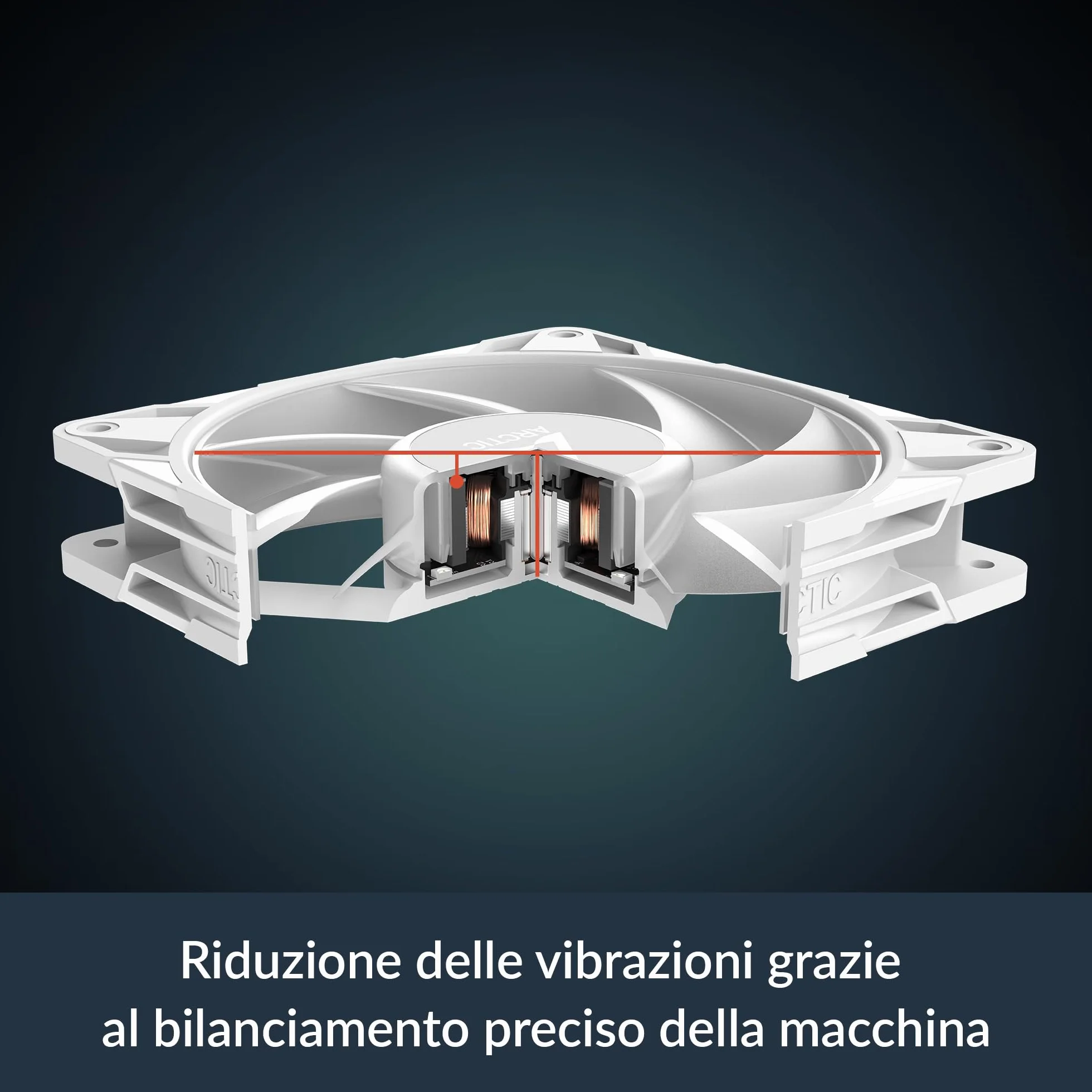ARCTIC P12 Pro A-RGB (White) - 3 Pezzi - Ventola Potente Premium, Ventola PWM 120 mm con Sdoppiatore per Cavi Y, 600-3000 rpm, 0 rpm <5% PWM, RGB digitale 5V, Cuscinetto Idrodinamico, a 4 Pin