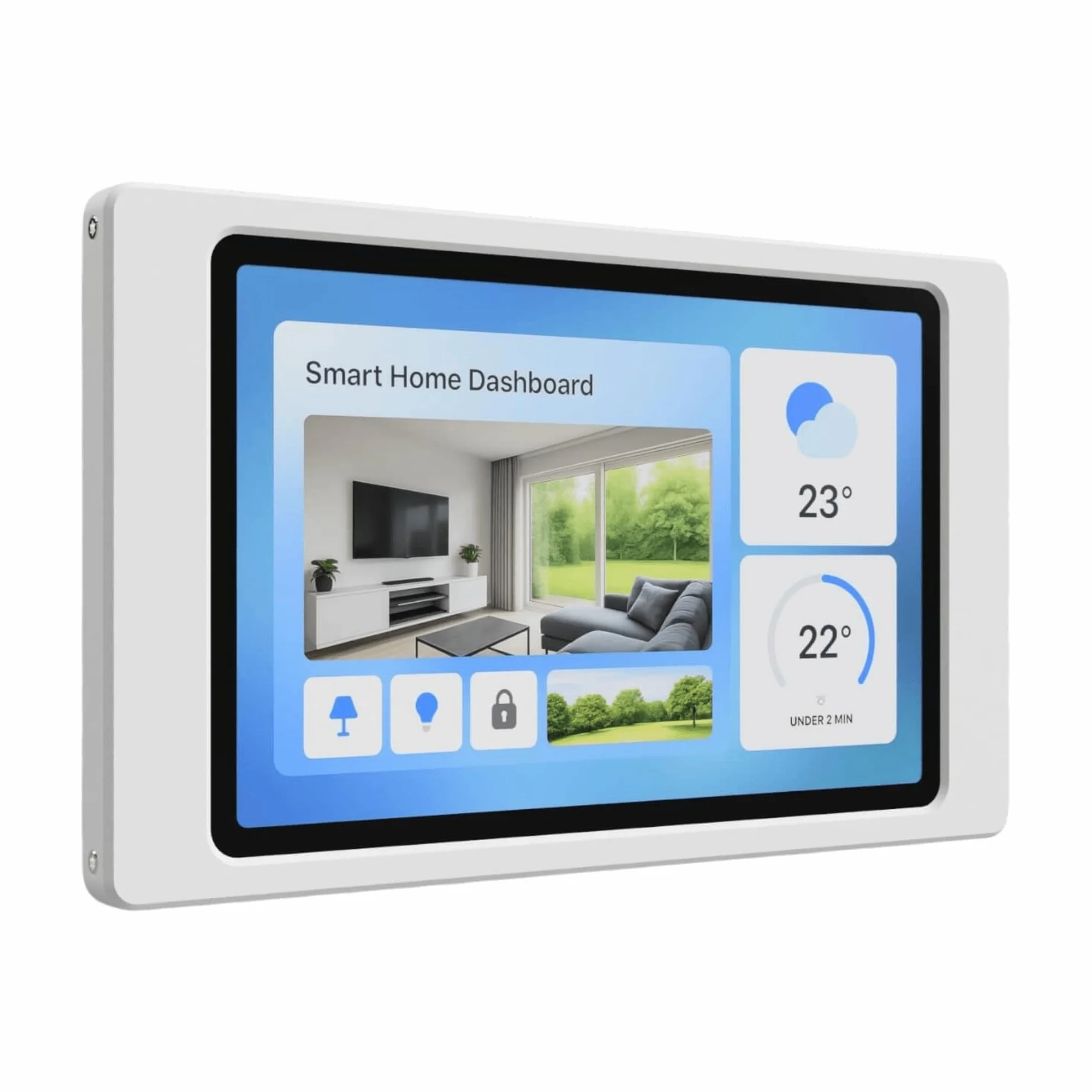 Supporto Tablet da Parete per iPad 10 & 11 Generation (10,9/11 Pollici) - Cornice Fissa Ultra Piatta Bianco