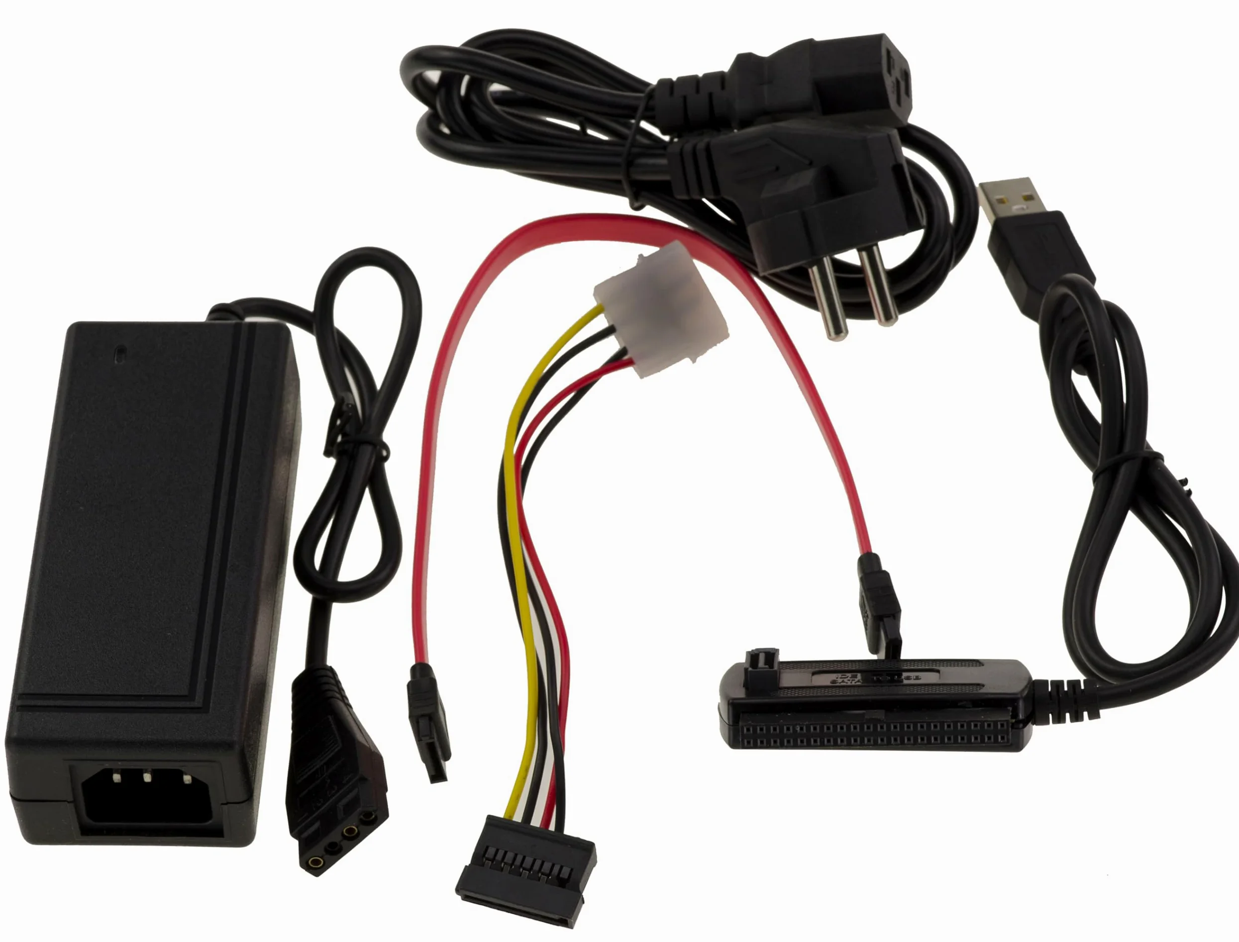 KALEA-INFORMATIQUE Convertitore USB per disco rigido IDE o Sata 2,5 3,5 5,25 con alimentatore incluso