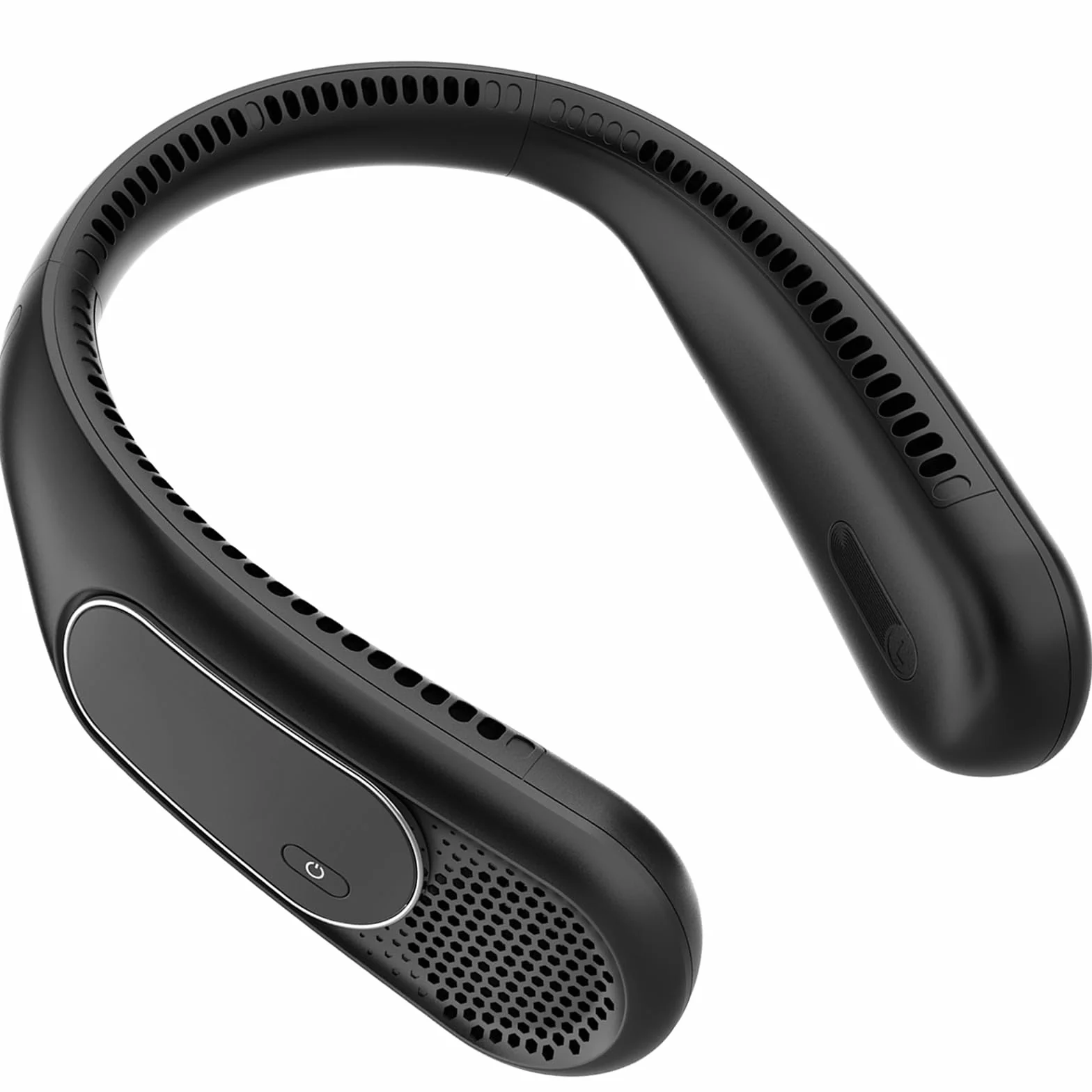 Ventilatore da Collo 6000mAh, Ventilatore Collo Senza Pale Portatile, 4 Velocità, Ricaricabile USB, Lunga Autonomia, per Viaggio, Ufficio ed Esterno (Nero antracite)