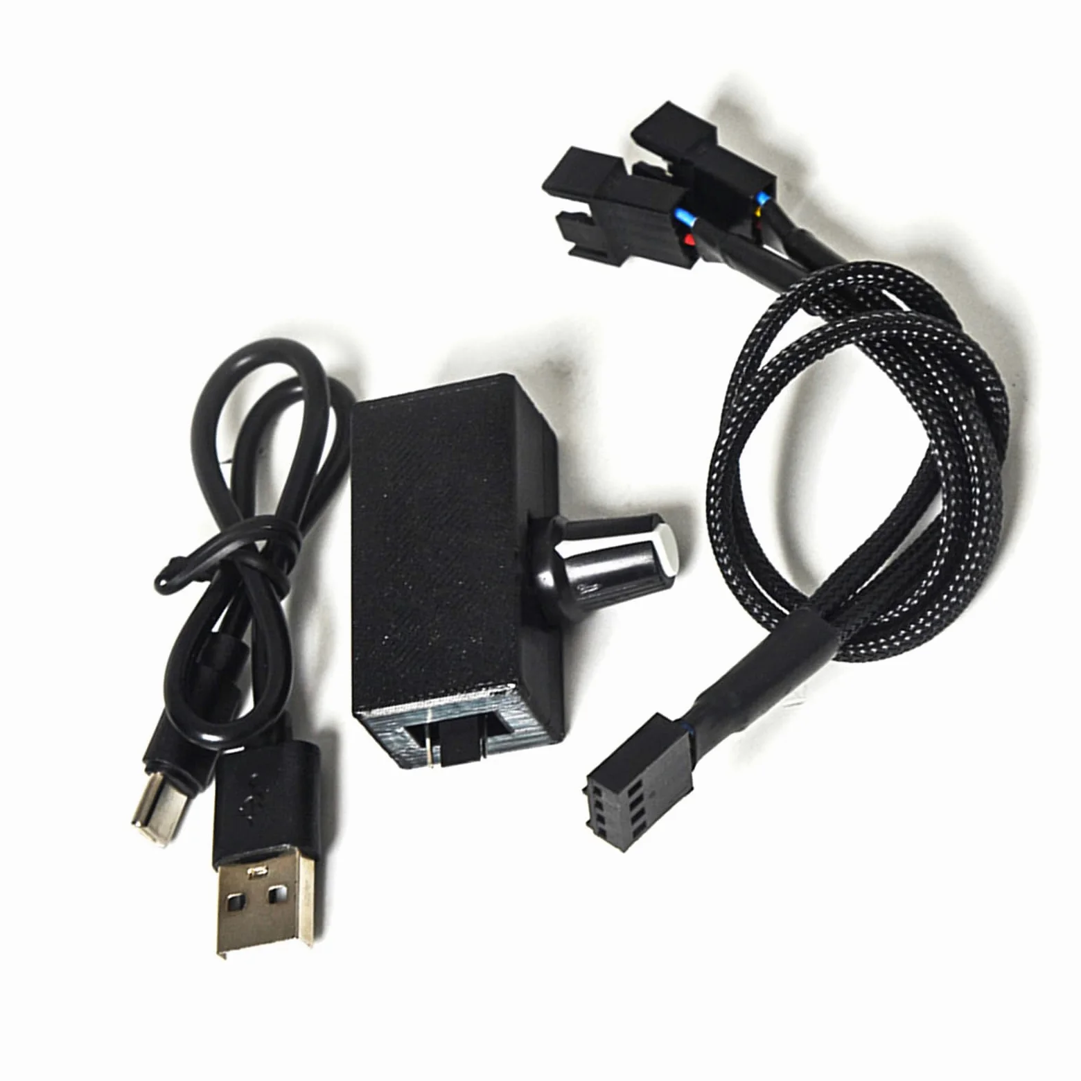 Efficiente uscita controller ventola USB, 5 adattatori di alimentazione regolabili da 12 V per connettori ventola di raffreddamento a 4 pin splitter