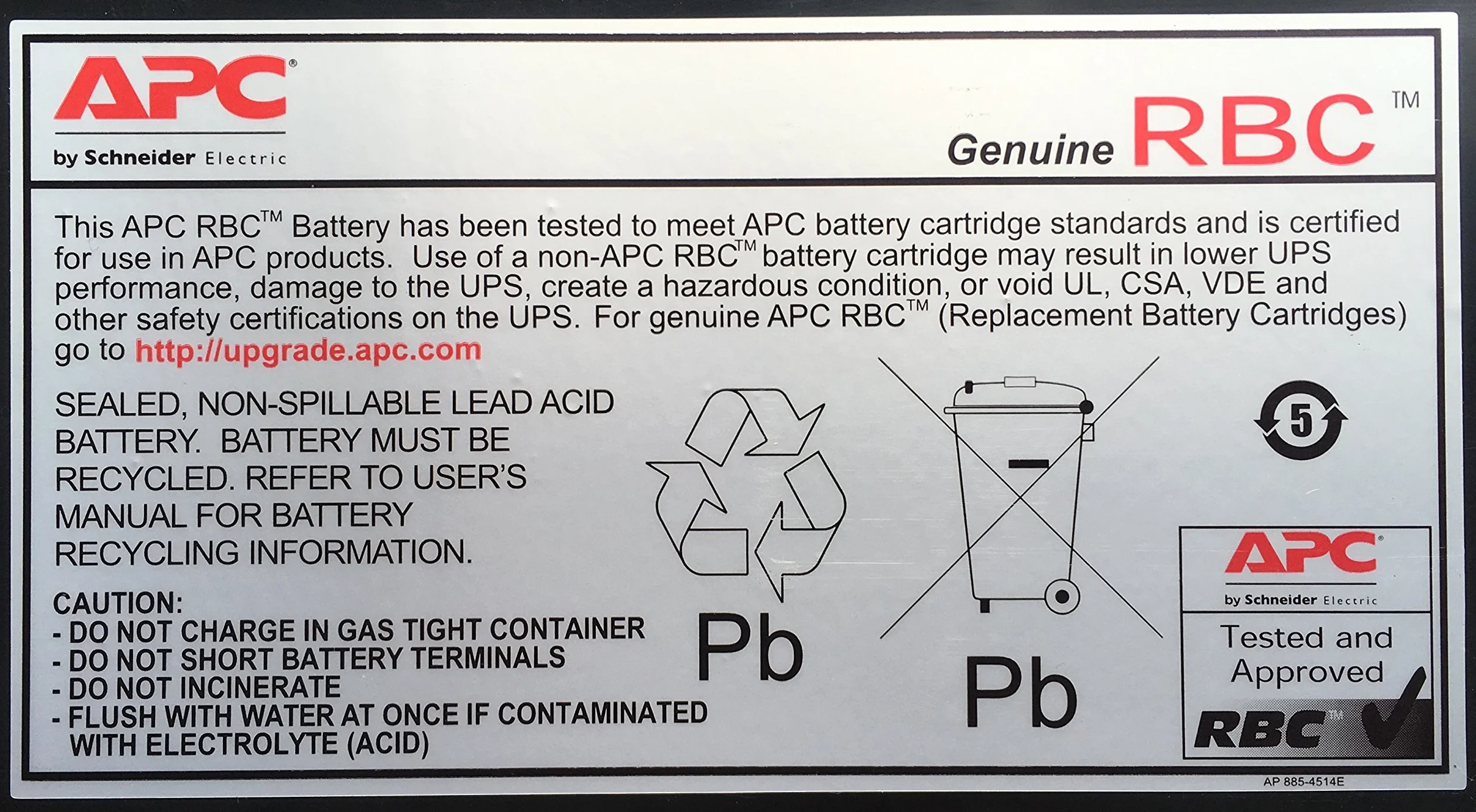 APC RBC2 - Pacco batterie sostitutive per UPS APC - BE550G-IT, BK350EI, BK500EI, BH500INET, SC420I
