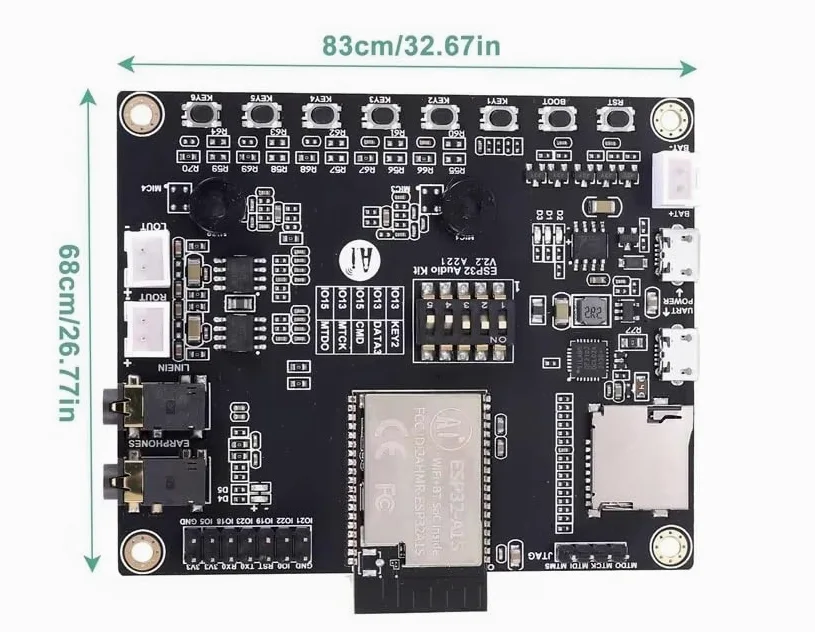 1 pz ESP32-Audio-Kit ESP32-A1S Scheda di sviluppo audio ESP32 Modulo WiFi BLE