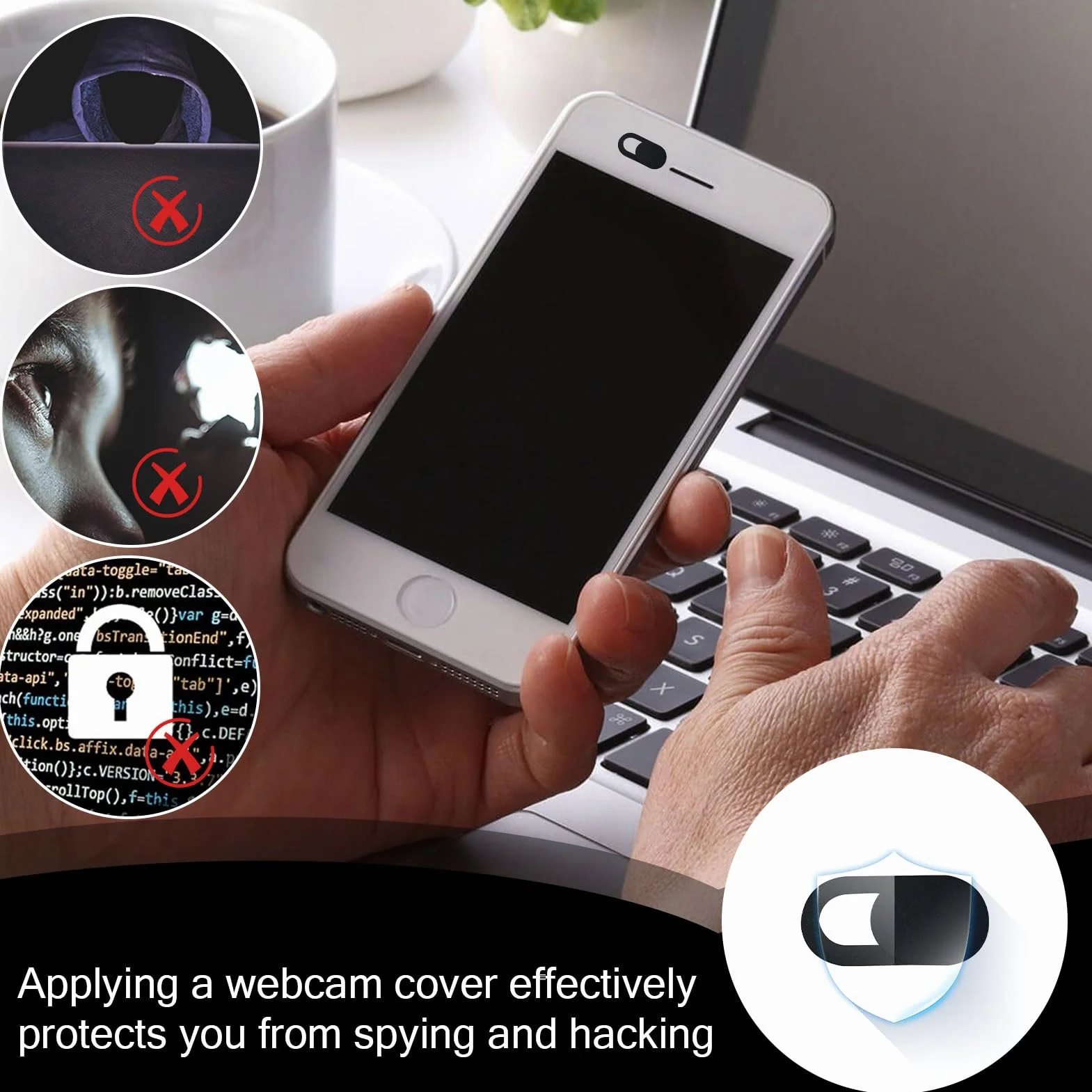 [24 Pezzi]Webcam Cover,Copri Webcam,Copri Webcam Pc Portatile, Copri Webcam Slider Copertura Webcam Ultra Sottile Camera Cover Per Laptop, Pc, Computer Portatile, Phone, Tablet, Smartphones, Noteboook