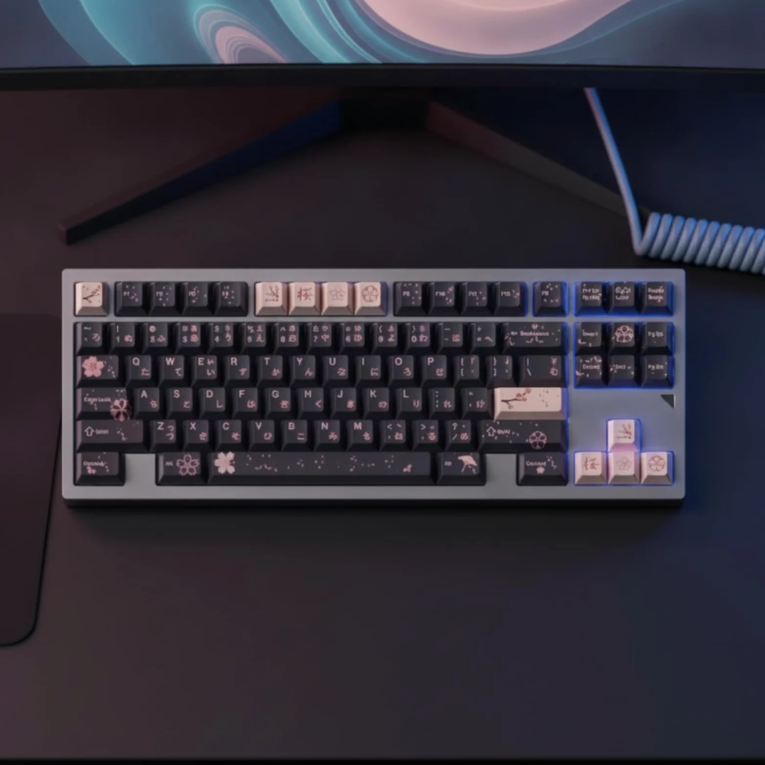 Set di Keycaps Giapponesi Keycaps in PBT Ergonomici Tasti per Giocatore