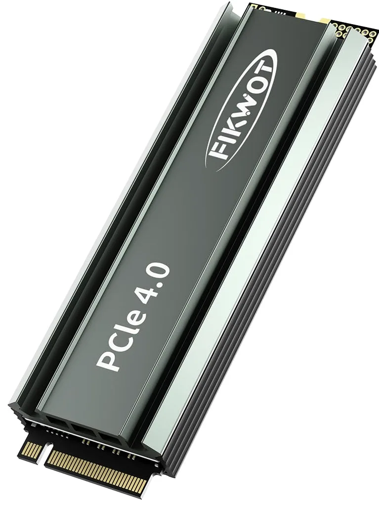Fikwot FN960 1TB M.2 NVMe SSD PCIe Gen4 x4 2280 interno a stato solido con dissipatore di calore, fino a 5.000 MB/s, cache SLC dinamica, compatibile con SSD interno PS5