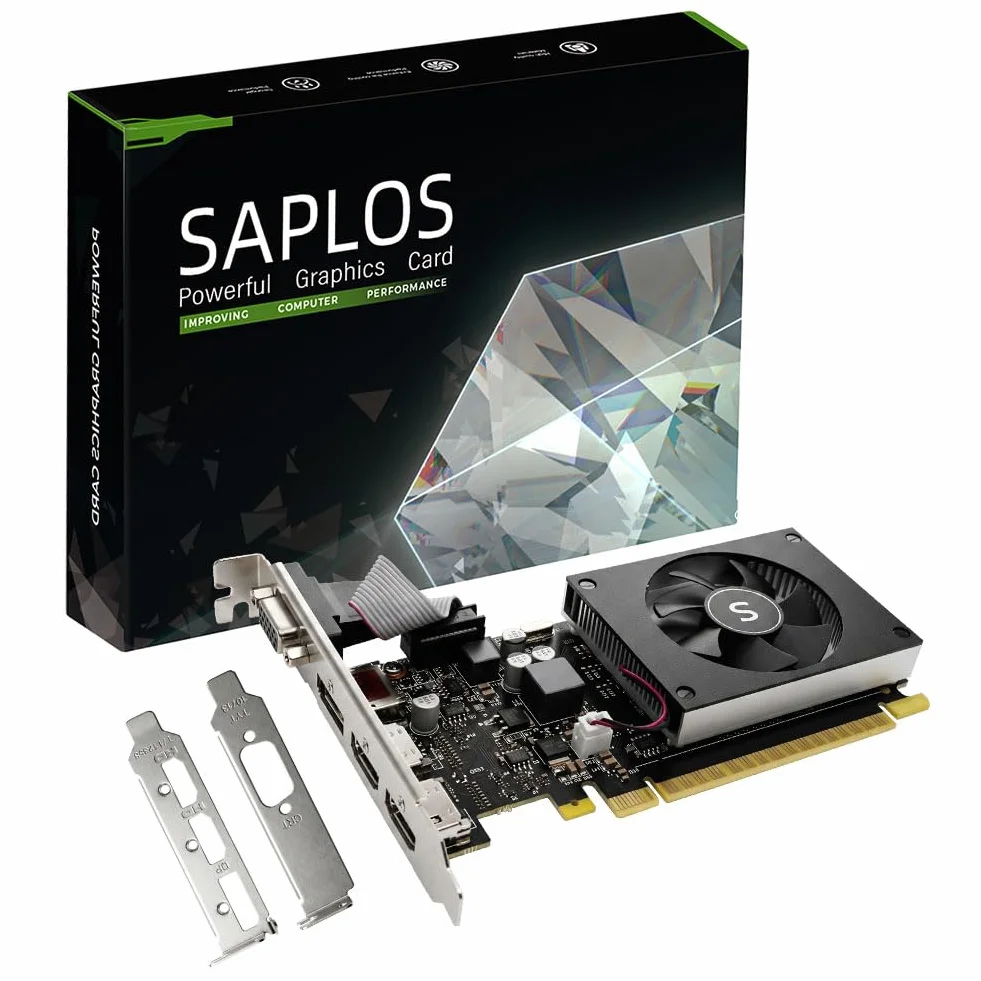 GT 730 4GB Scheda Grafica, 2 HDMI, DisplayPort, VGA, DDR3 64-bit, Scheda Video Low Profile PC, Computer GPU, Bassa potenza, PCI Express x8, DirectX 12