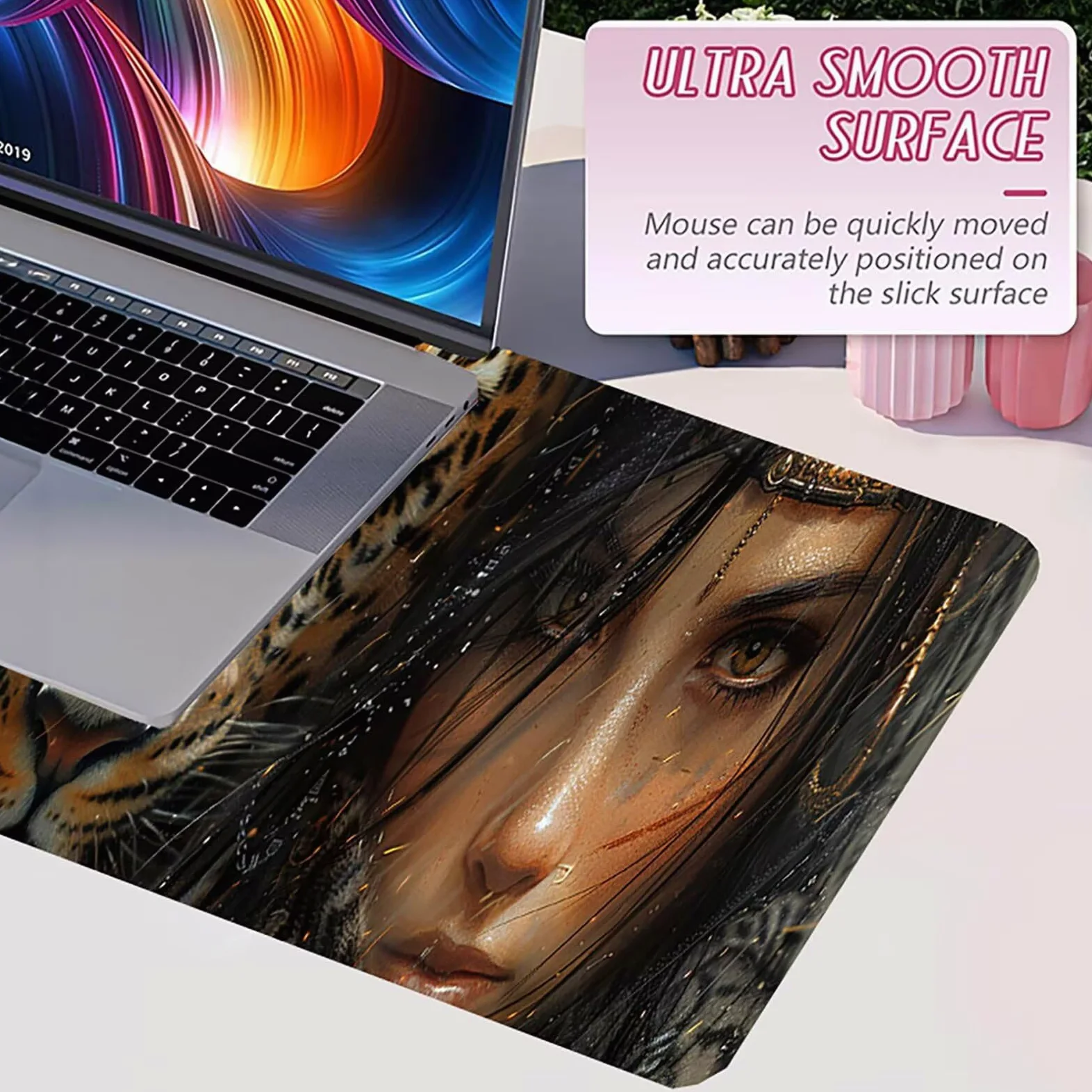 Tappetino Mouse XXL 1500 x 800 mm, Tappetino Mouse Donna, Gaming Mousepad Migliorare la Velocità e la Precisione, Mouse Pad con Base in Gomma Antiscivolo, Ufficio Accessori Gaming, Verde Y-3569