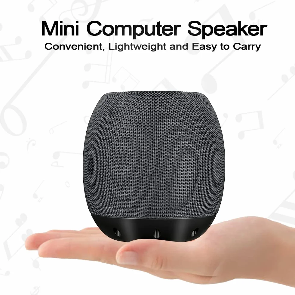ZETIY Mini Altoparlante per PC, Casse PC USB Stereo Sound, Design Antiscivolo, Portatile Speakers Soundbar per Desktop Notebook Laptop Cellulare