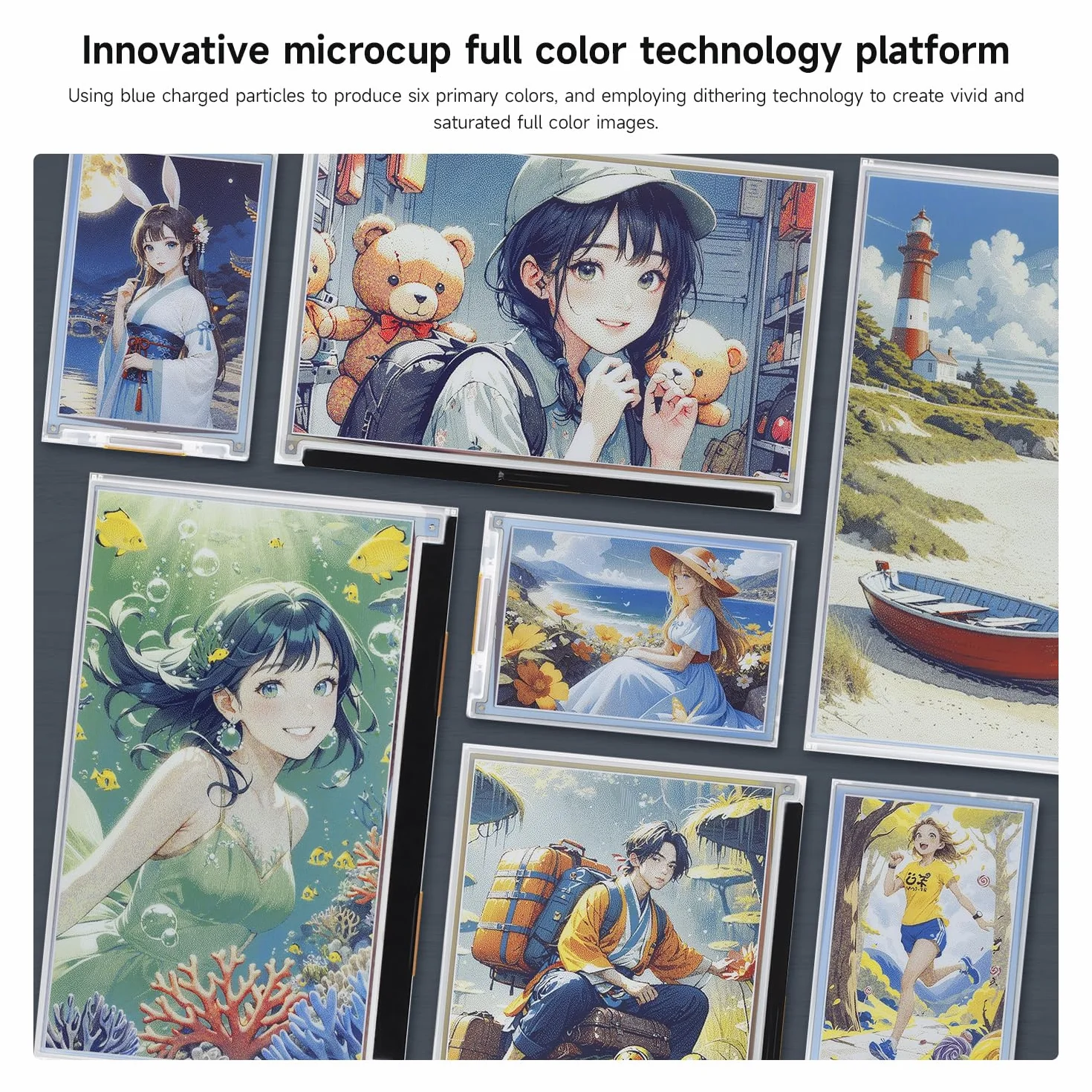 Waveshare Display E-Paper Spectra 6 (E6) a colori da 4 pollici, compatibile con Raspberry Pi 5/4B/3B/Zero/Zero W/Zero 2W/Pico/Pico W/Pico WH, Jetson Nano e RDK X3, con scheda driver standard HAT+