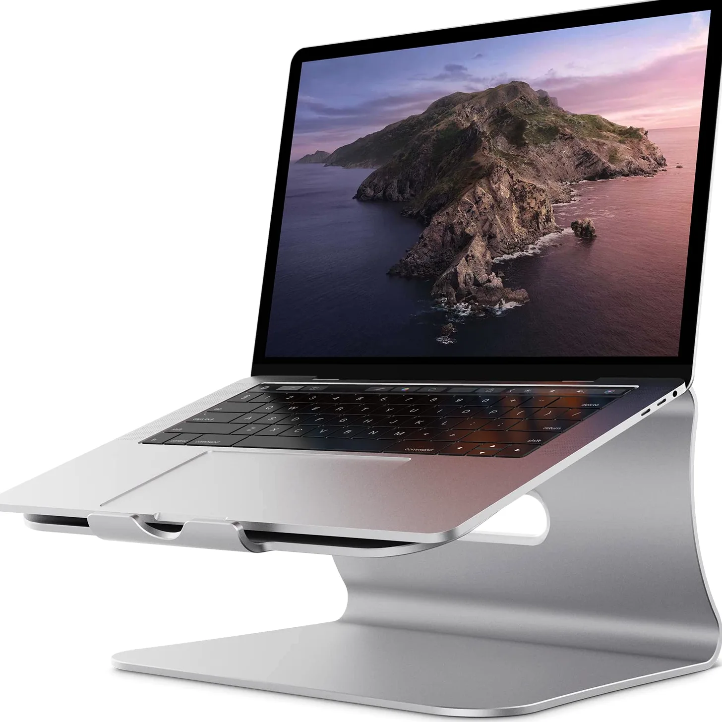 Supporto per laptop Supporto PC Portatile, Ergonomico Porta PC, Ventilato Alluminio Laptop Stand Compatibile con MacBook Air, Pro, Dell XPS, Samsung, Altri 10-16" Tablet