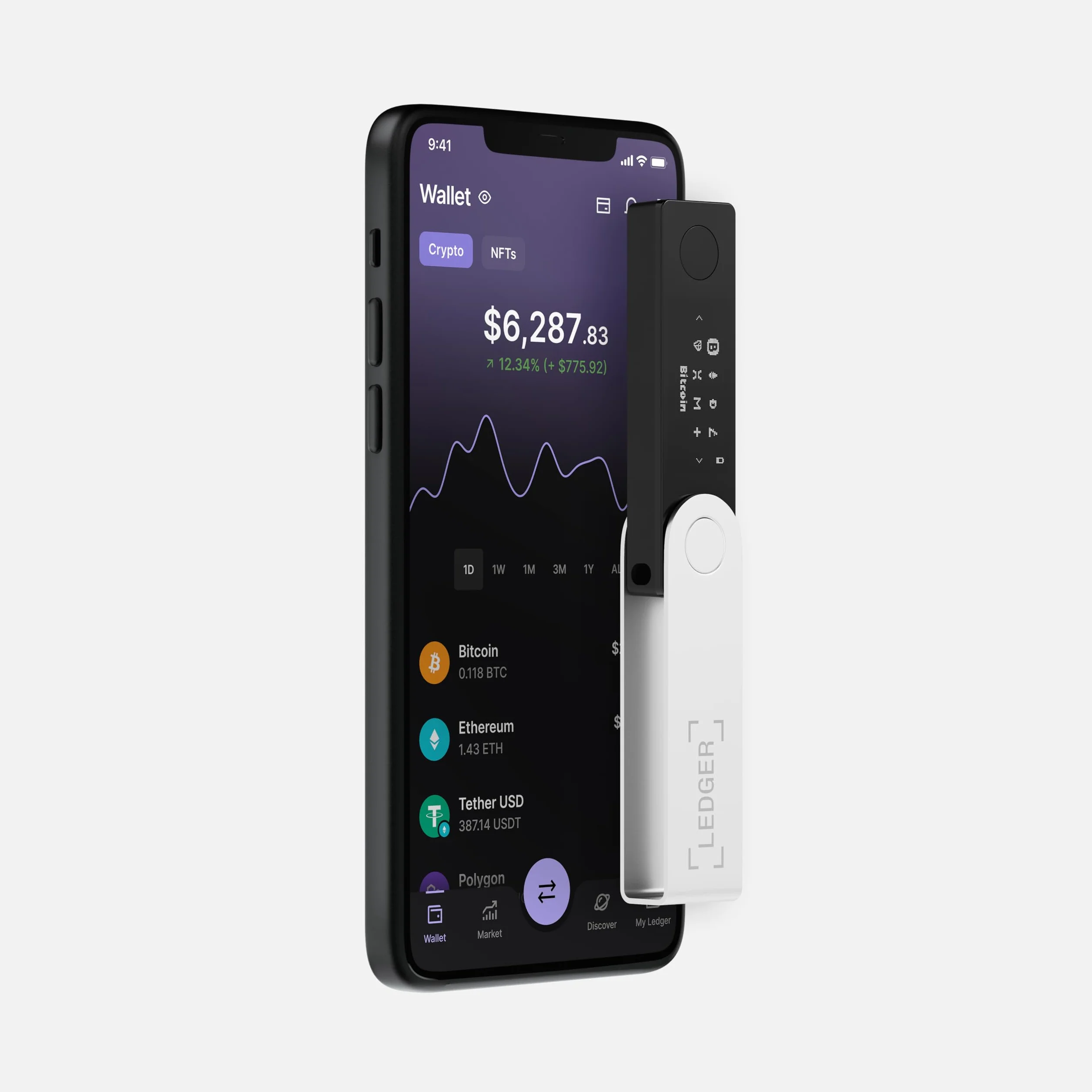 Ledger Nano X - Gestisci in sicurezza tutte le criptovalute con questo signer classico con Bluetooth - Nero Onice