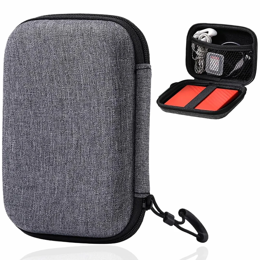 1 pcs Custodia per Hard Disk Esterno 2,5" - Proteggi tuo SDD o HDD con borsa rigida antiurto, per trasportare la tua memoria esterna in modo sicuro e portatile, Adatta per Hard Disk Esterno