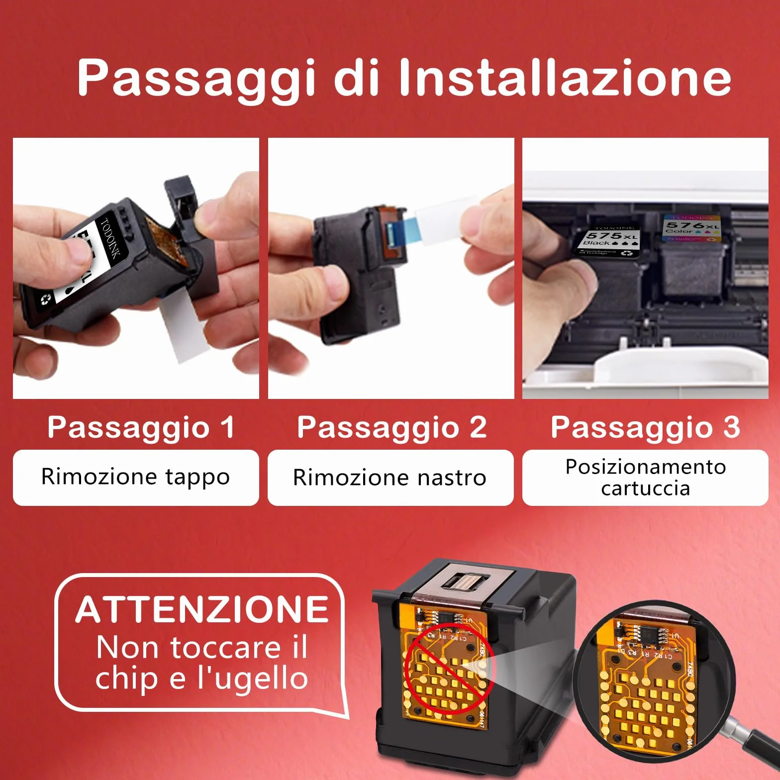 PG575XL Nero Cartucce d'inchiostro PG-575XL cartucce 575 nero per canon 575 xl per TS3550i TS3551i TS3750i TS3751i TS3752i TR4750i TR4751i TR4755i TR4756i (1 Nero)